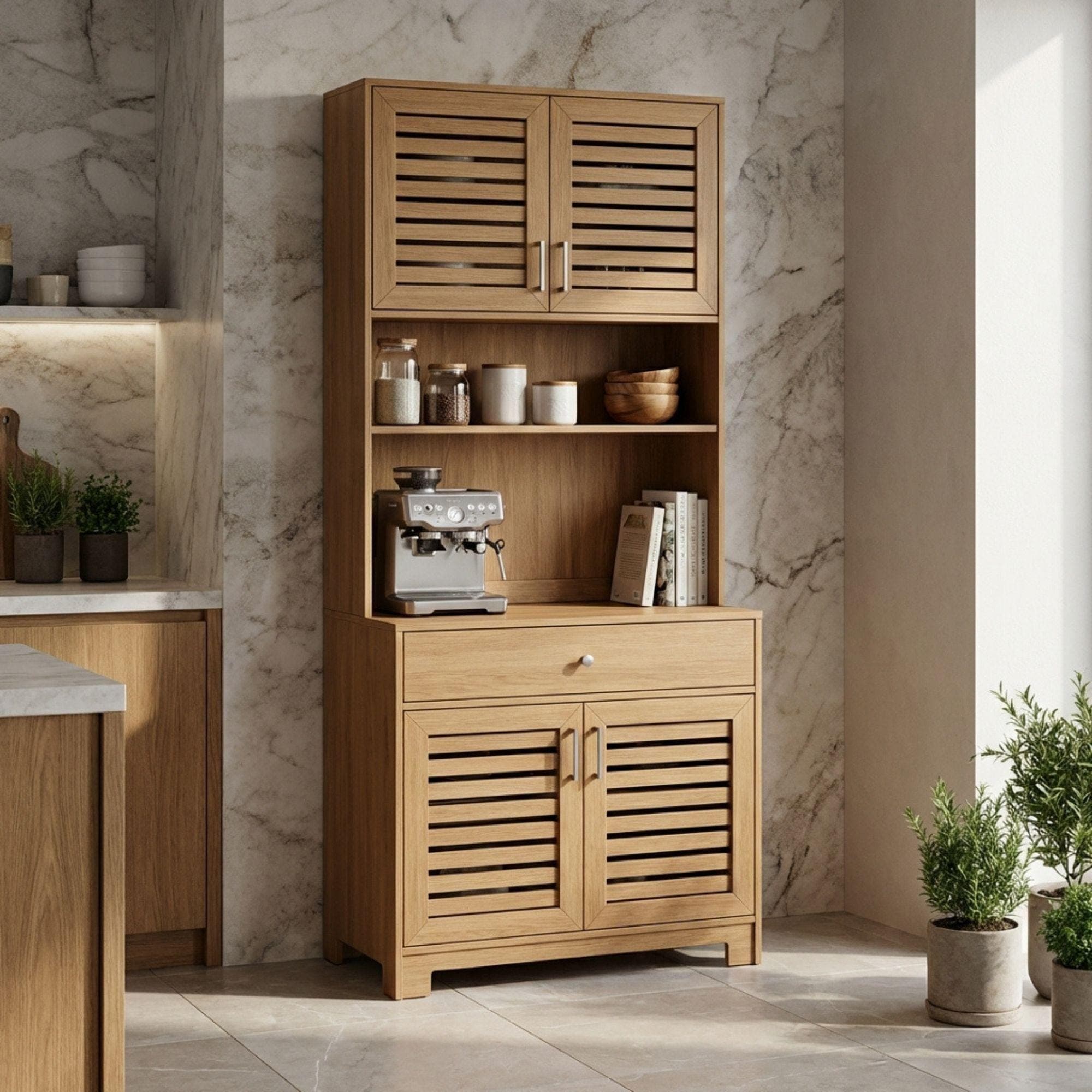 DIY Kitchen Pantry Cabinet Plans | Kitchen Organizer Build Blueprint | Standing Storage Guide - view 4