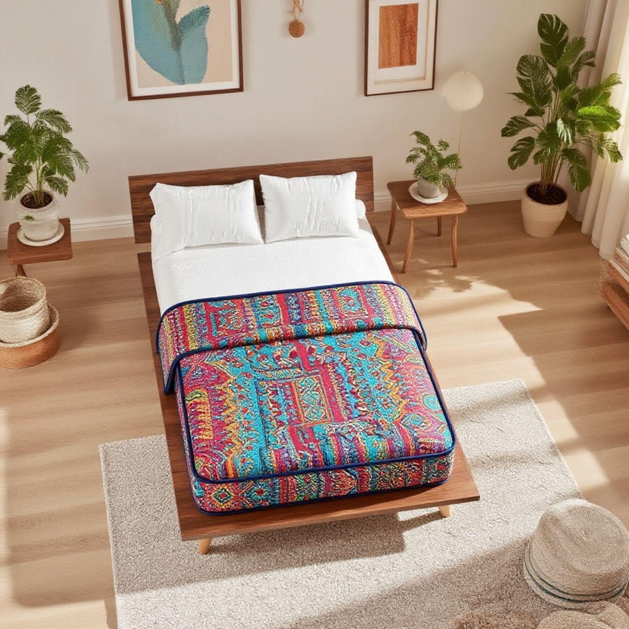 King Size Floating Bed Frame Plans | DIY Rustic Wood Design (PDF) - view 6