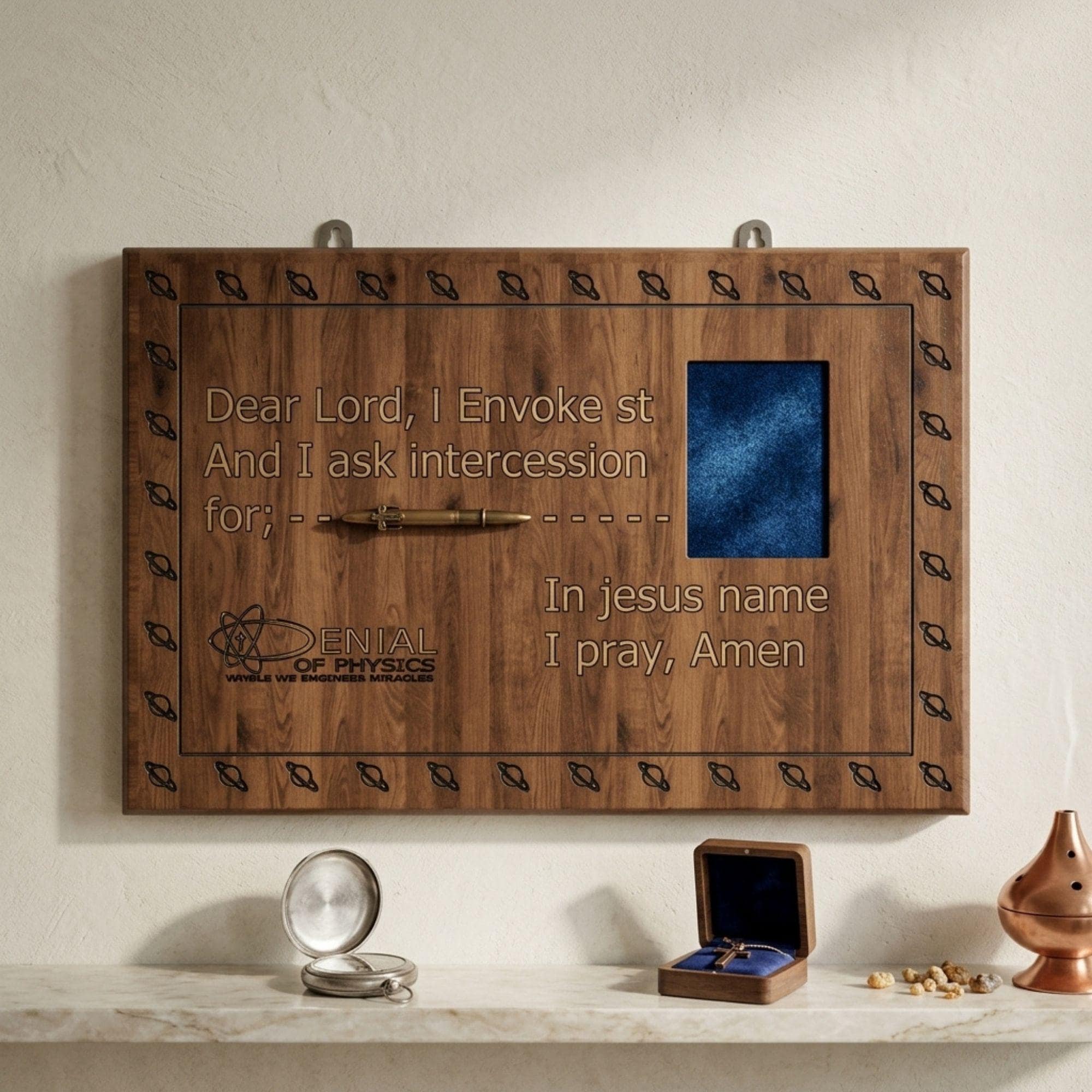 DIY Engraved Prayer Board Plans PDF | Wooden Intercession Plaque Blueprint | Religious Wall Art Build | Custom Prayer Platform Woodworking - view 6