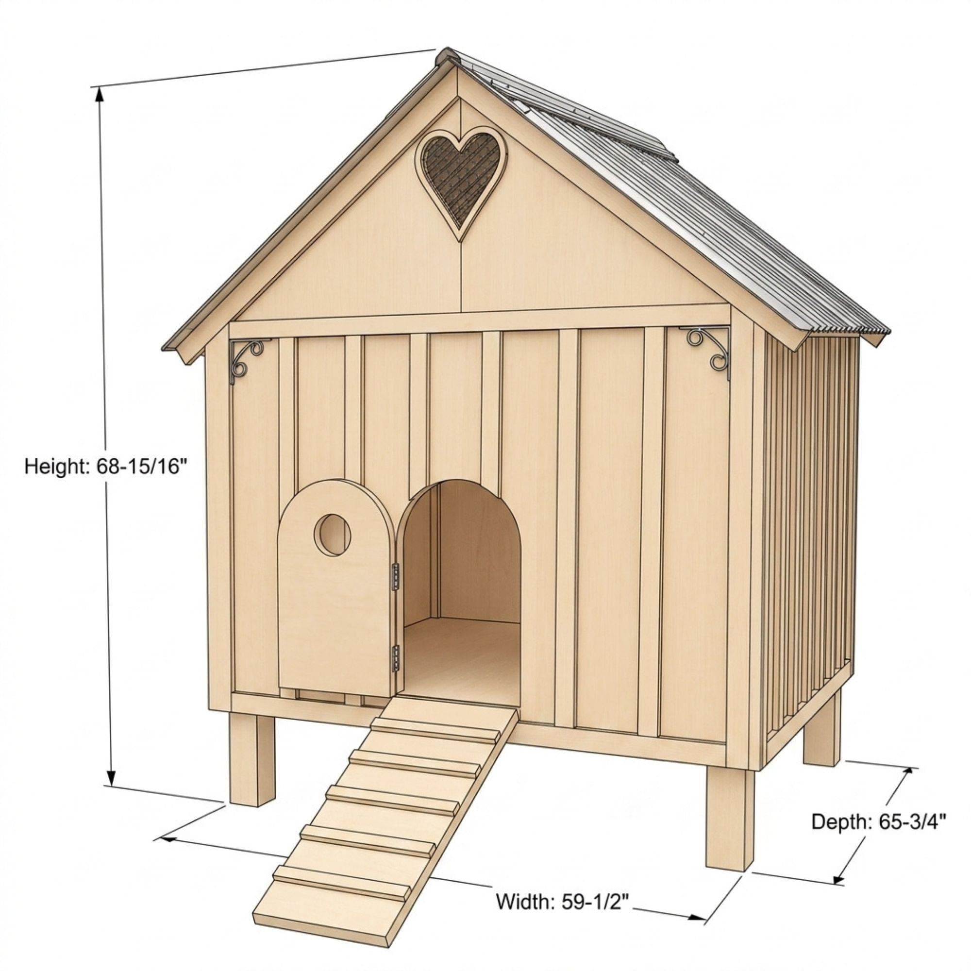 DIY Duck House Plan PDF | Wooden Duck Coop Blue Prints | Modern Duck Shed Build | Small Chicken Coup Design | Backyard Poultry Blueprint - view 2