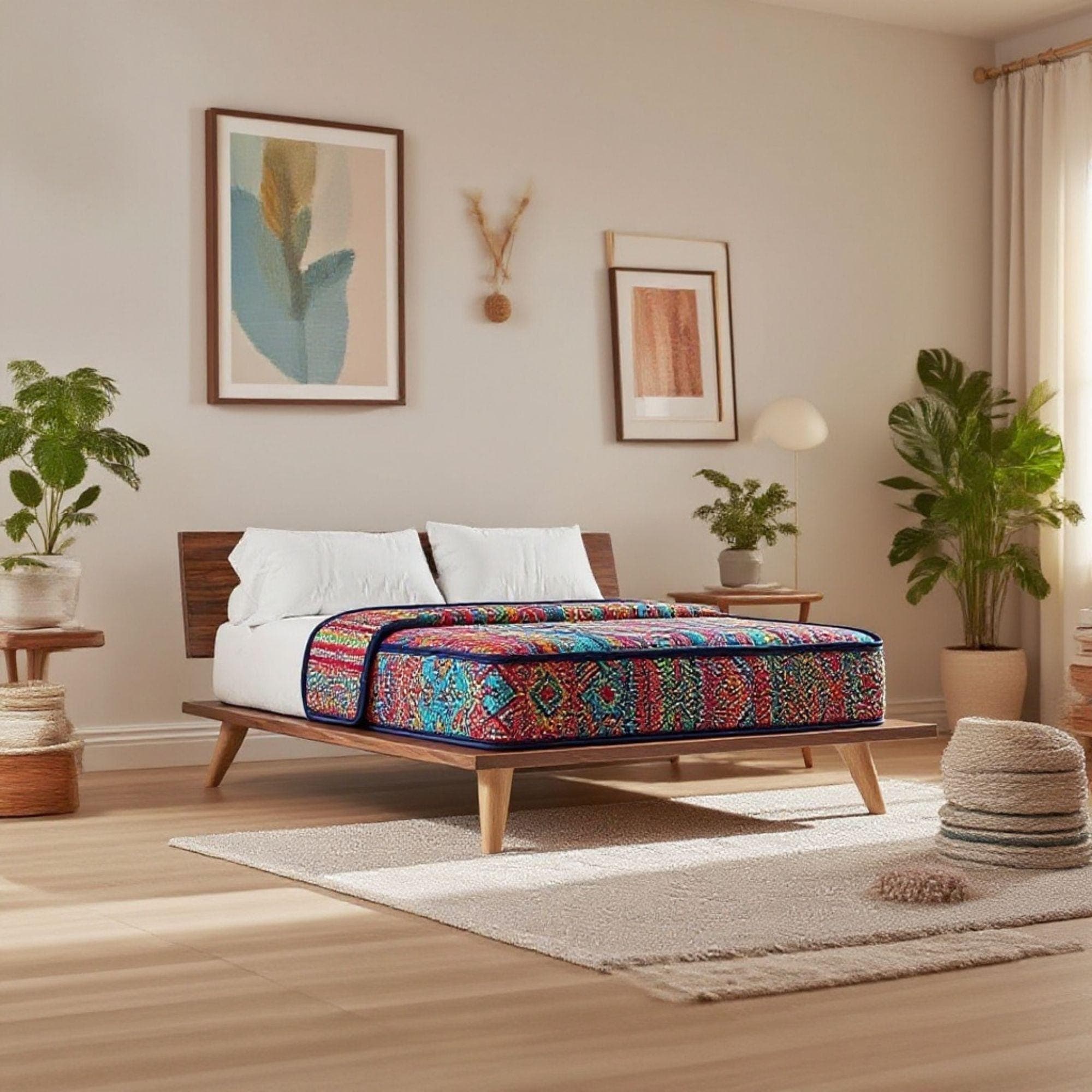 King Size Floating Bed Frame Plans | DIY Rustic Wood Design (PDF) - view 7