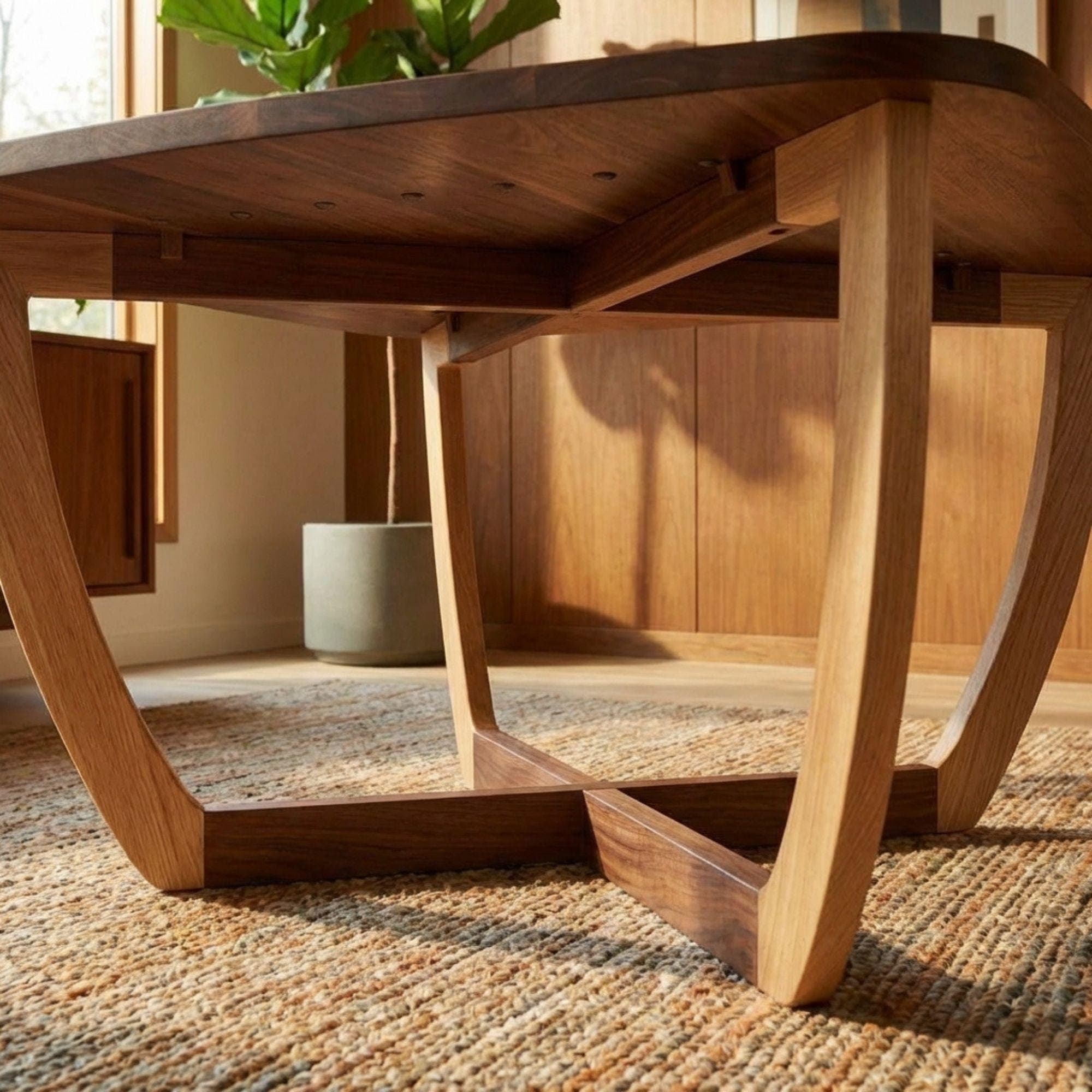 DIY Dining Table Plan | Midcentury Modern Furniture | Outdoor Wood Table PDF | Wooden Dining Table Plan - view 6