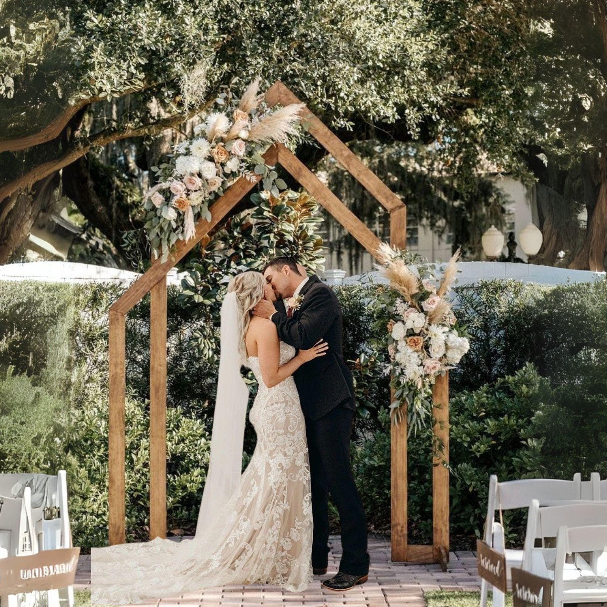 Double Wedding Arch Plans | Rustic Wooden Arbor DIY (PDF Download) - view 2