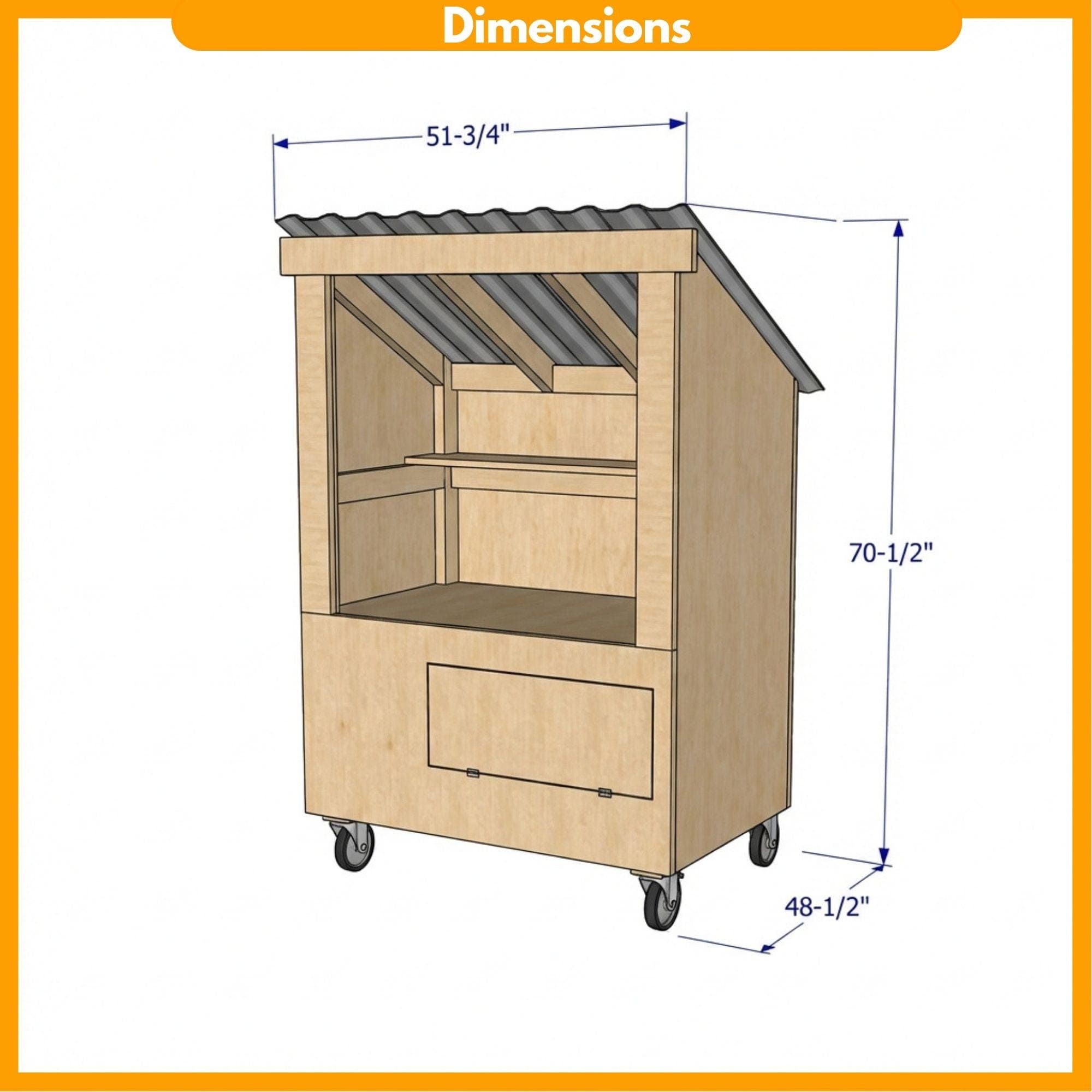 DIY Roadside Farmstand Plans PDF | Mobile Bakery Cart Guide - view 2