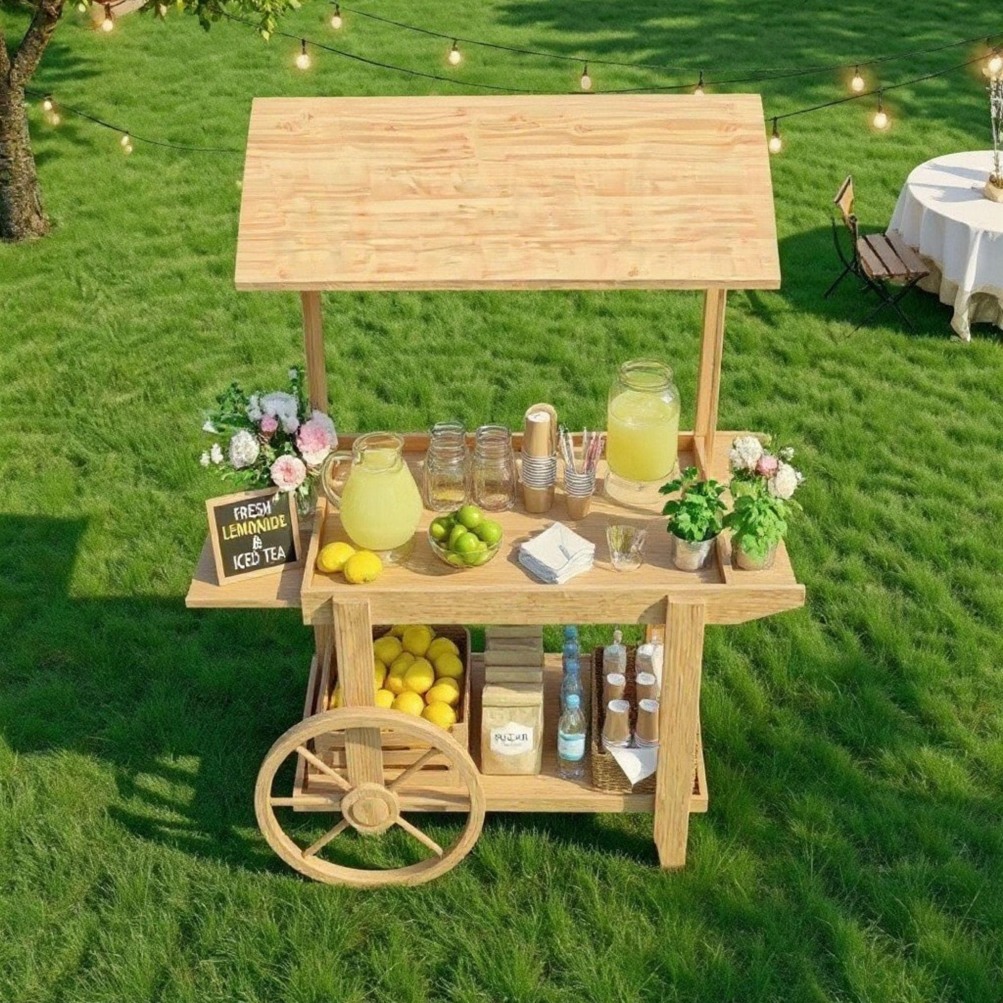 Wooden Market Cart DIY Plans | Collapsible Vendor Stall Blueprint (PDF Download) - view 4