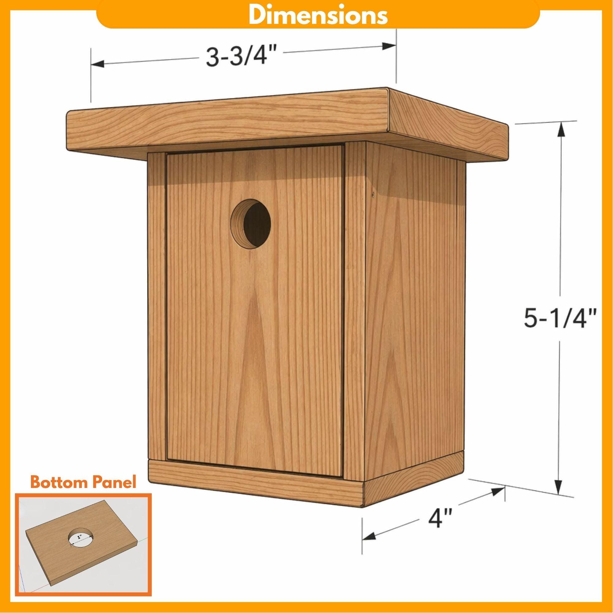 DIY Carpenter Bee Trap Plans PDF | Flat Roof Wood Bee | Mason Jar Insect Trap | Wooden Bumble Bee Trap for Outside - view 2