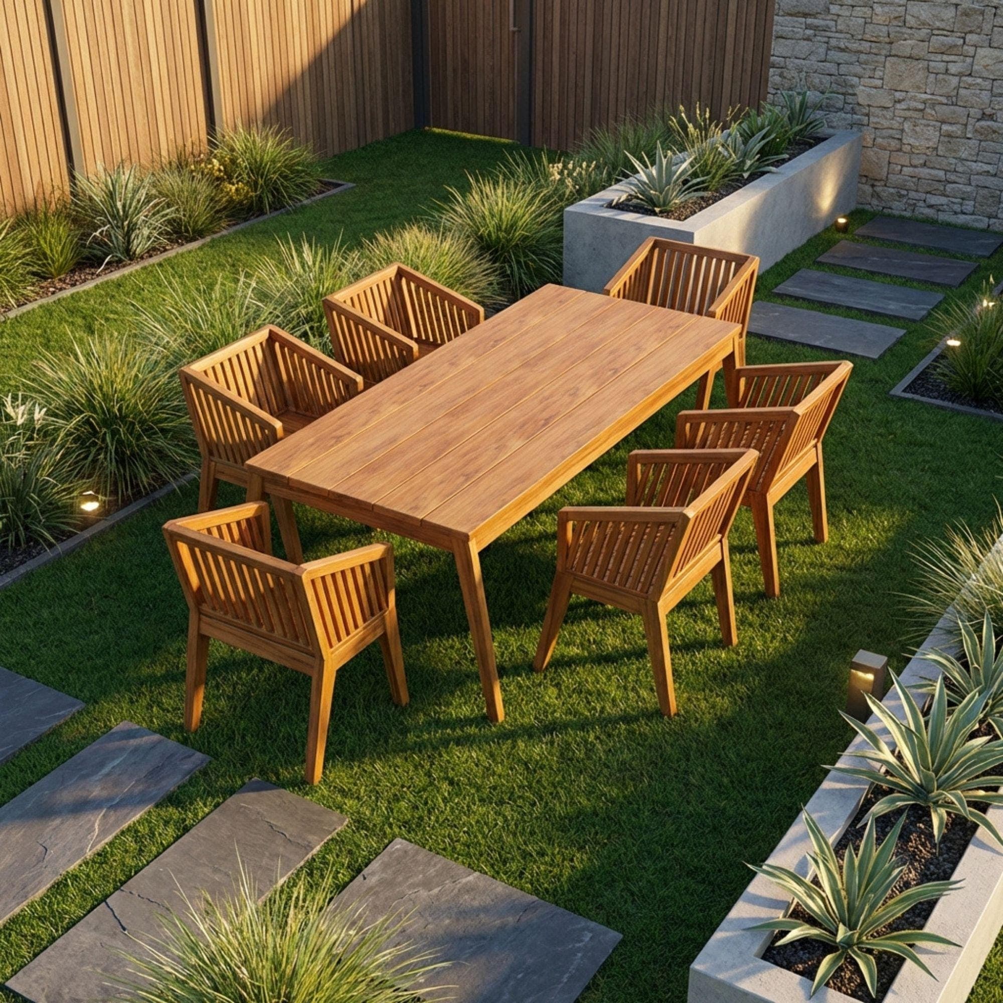 DIY Outdoor Dining Set Plans | Wooden Patio Table, Chairs Blueprint (Digital Download) - view 4