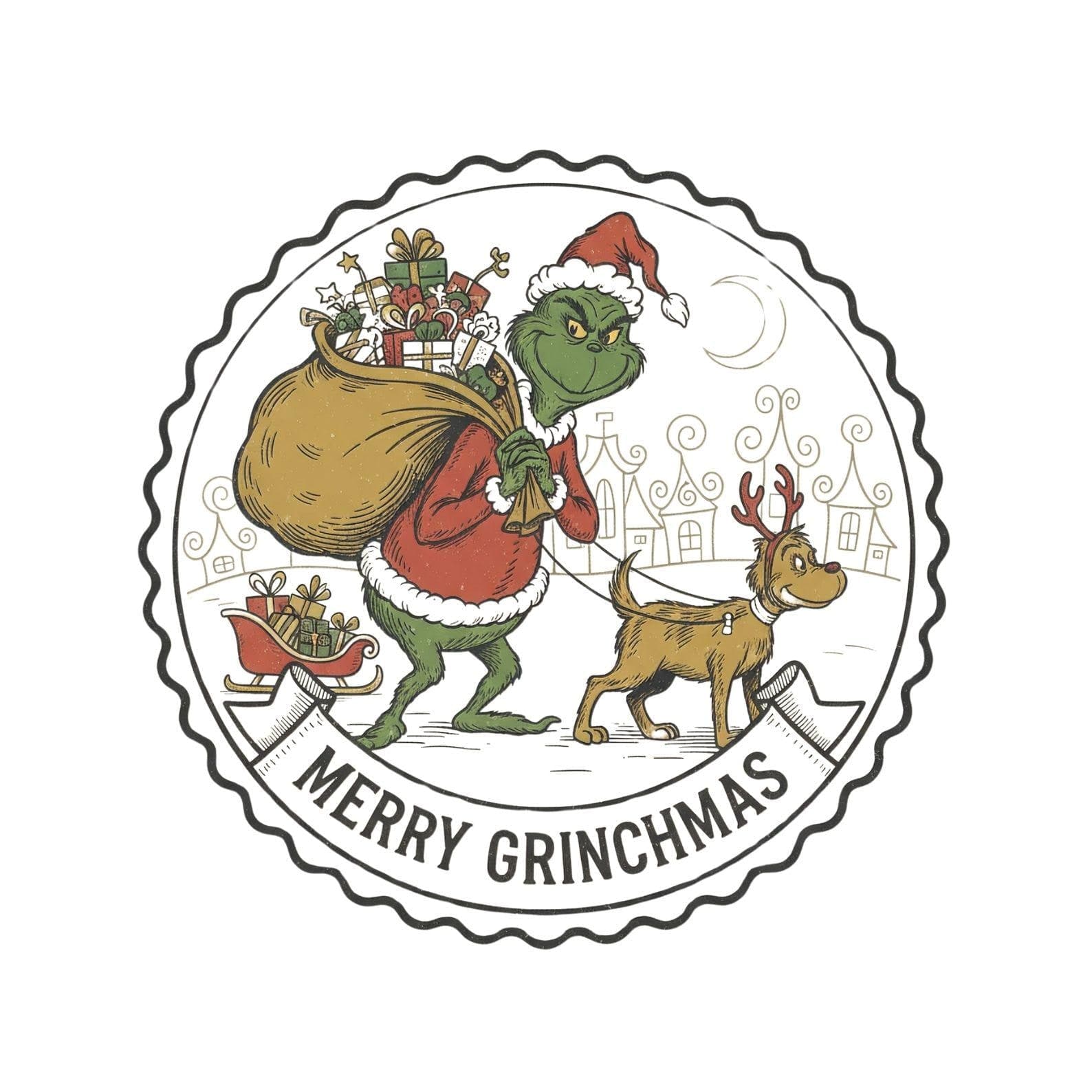 Grinch and Max Dog Christmas Tree SVG, PNG, JPG Bundle | - view 9