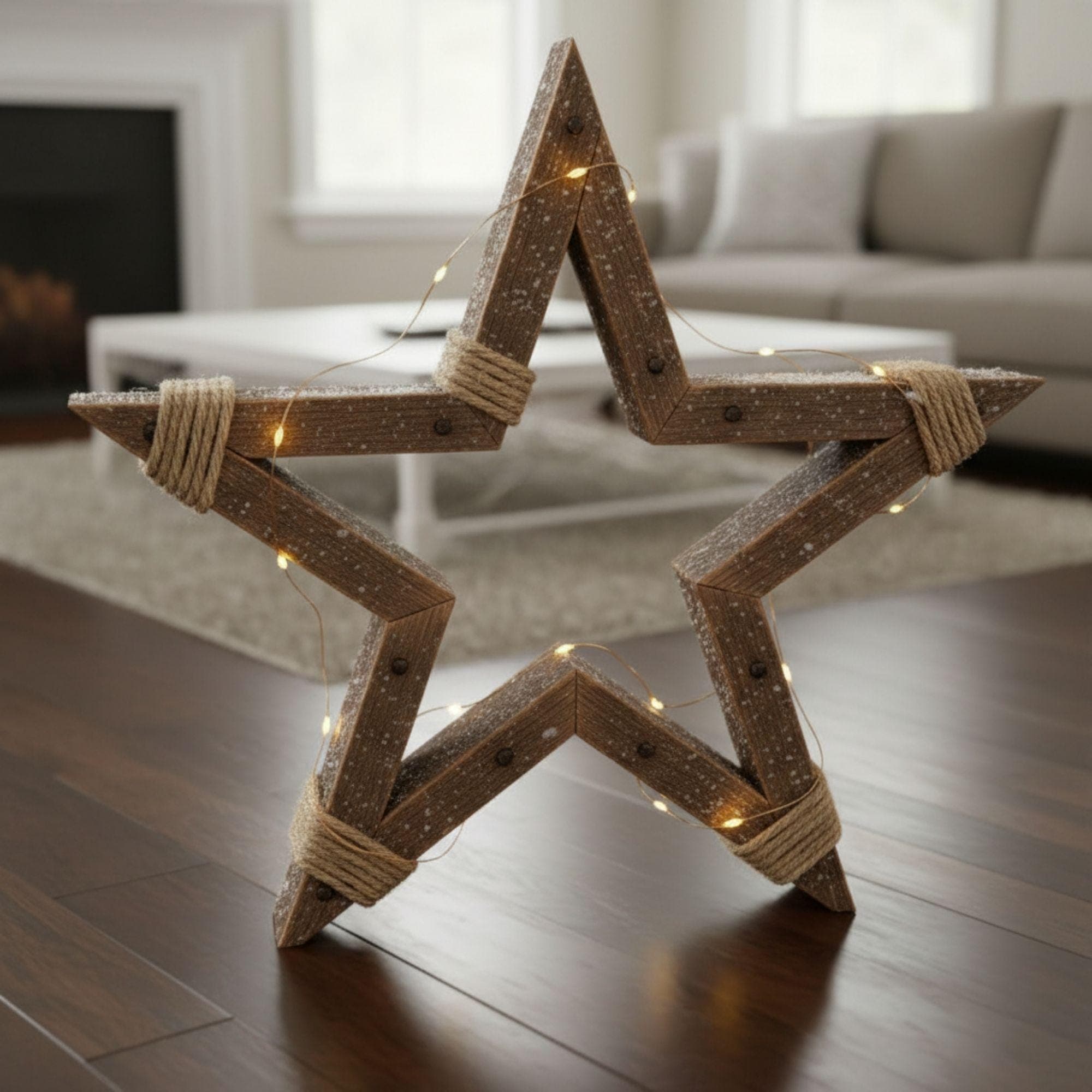 Rustic Christmas Star Plan: DIY Wooden Holiday Decor | Wooden Stars For Christmas Tree (PDF Download) - view 8