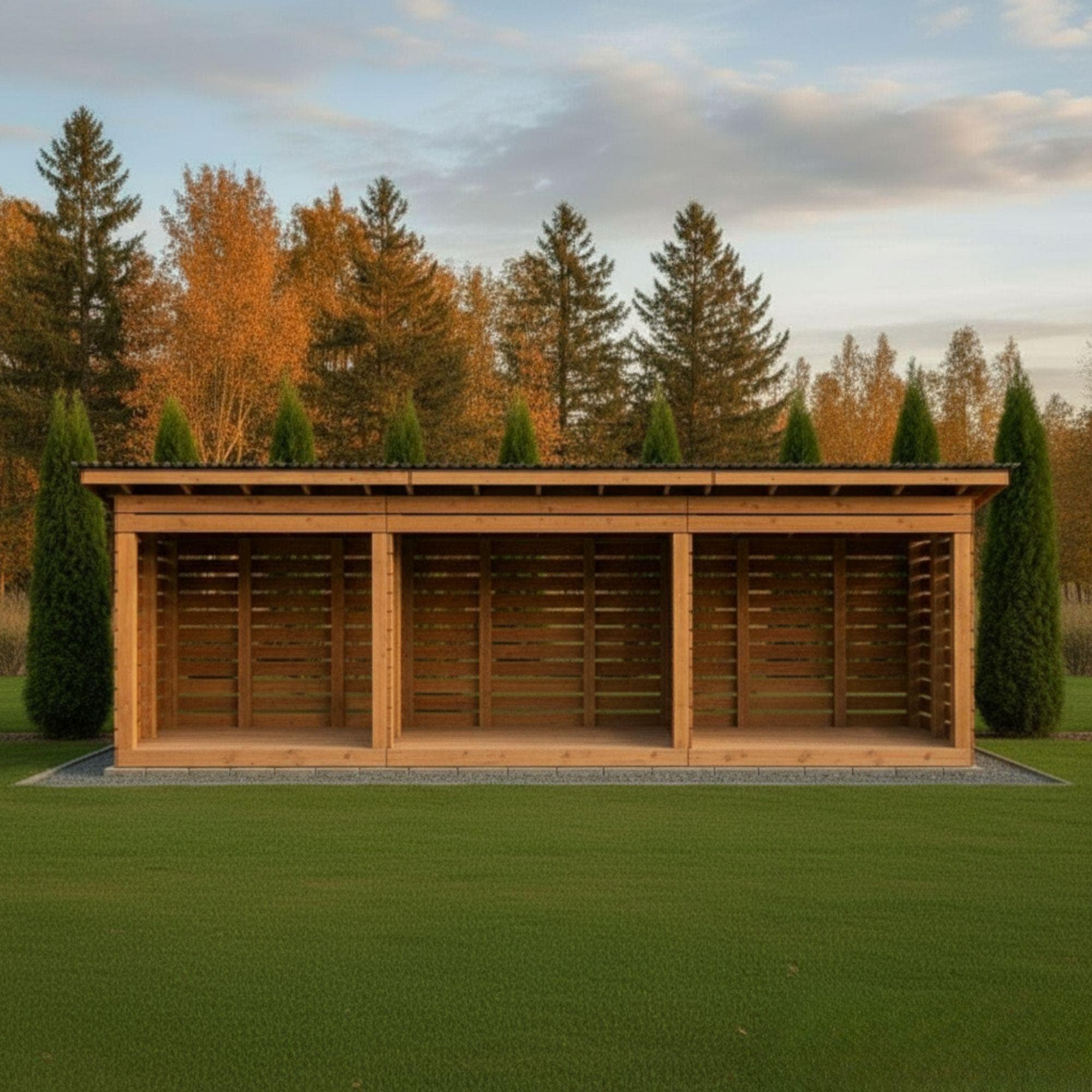 6x12 Firewood Shed Plans: DIY Sloped Roof Woodshed (PDF Download) - view 2