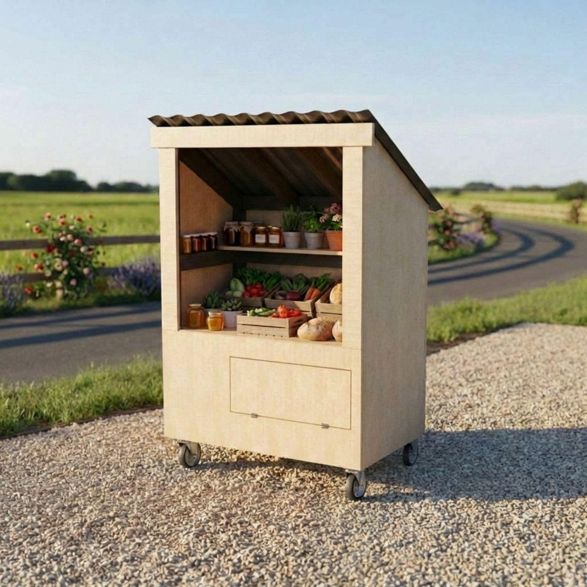 DIY Roadside Farmstand Plans PDF | Mobile Bakery Cart Guide - view 6