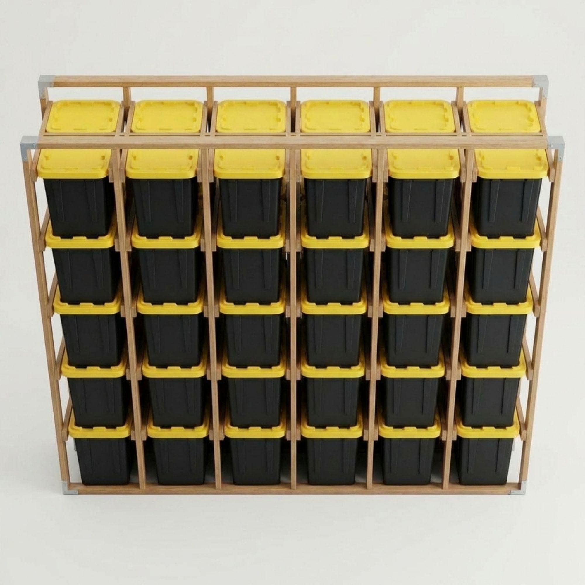 DIY 27 Gallon Tote Storage Rack Plans PDF | Mega Garage Organizer for 30 Totes | Extra Large Bin Storage Blueprint - view 5