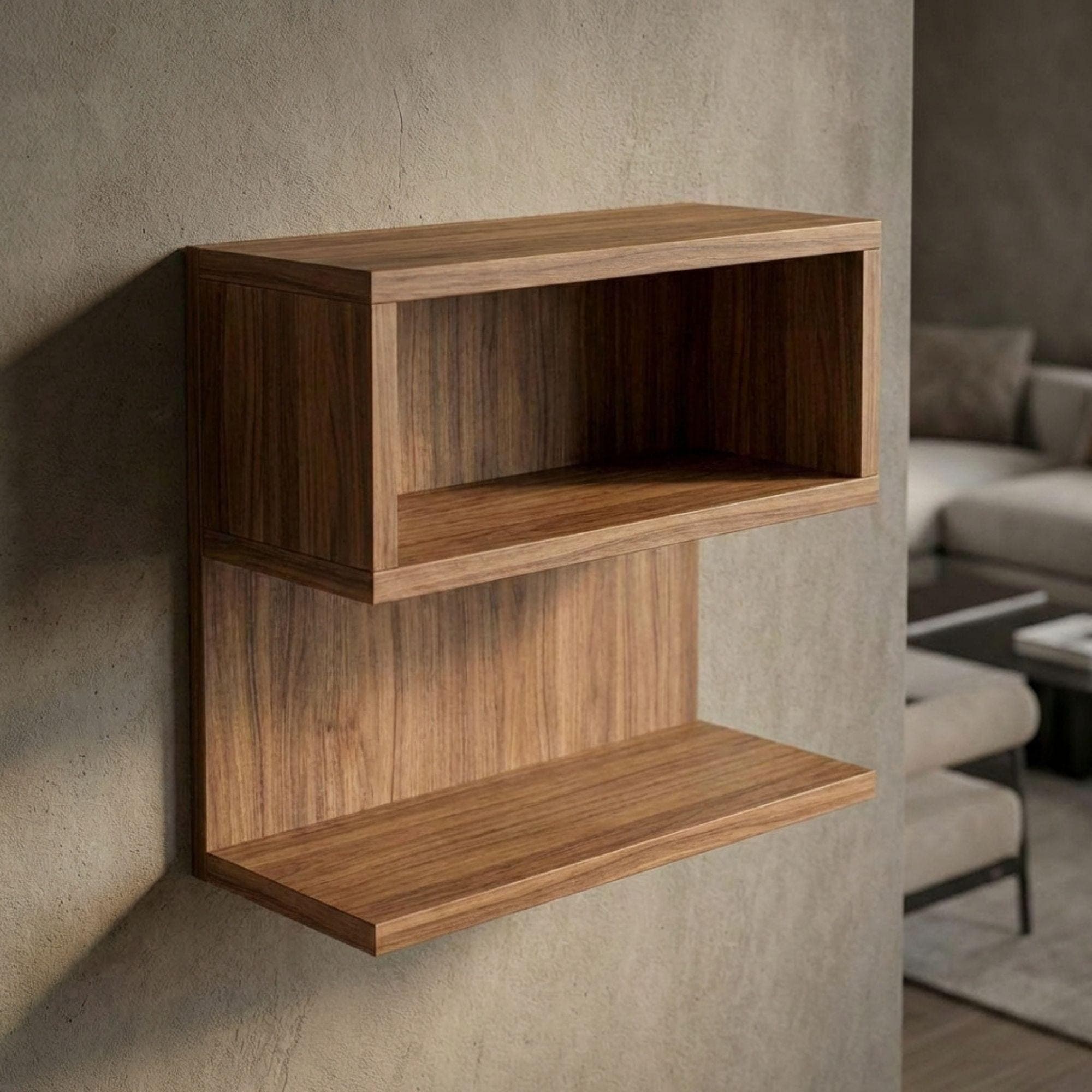Modern S-Shaped Floating Shelf Plans, Woodworking Blueprints (Digital Download) - view 5
