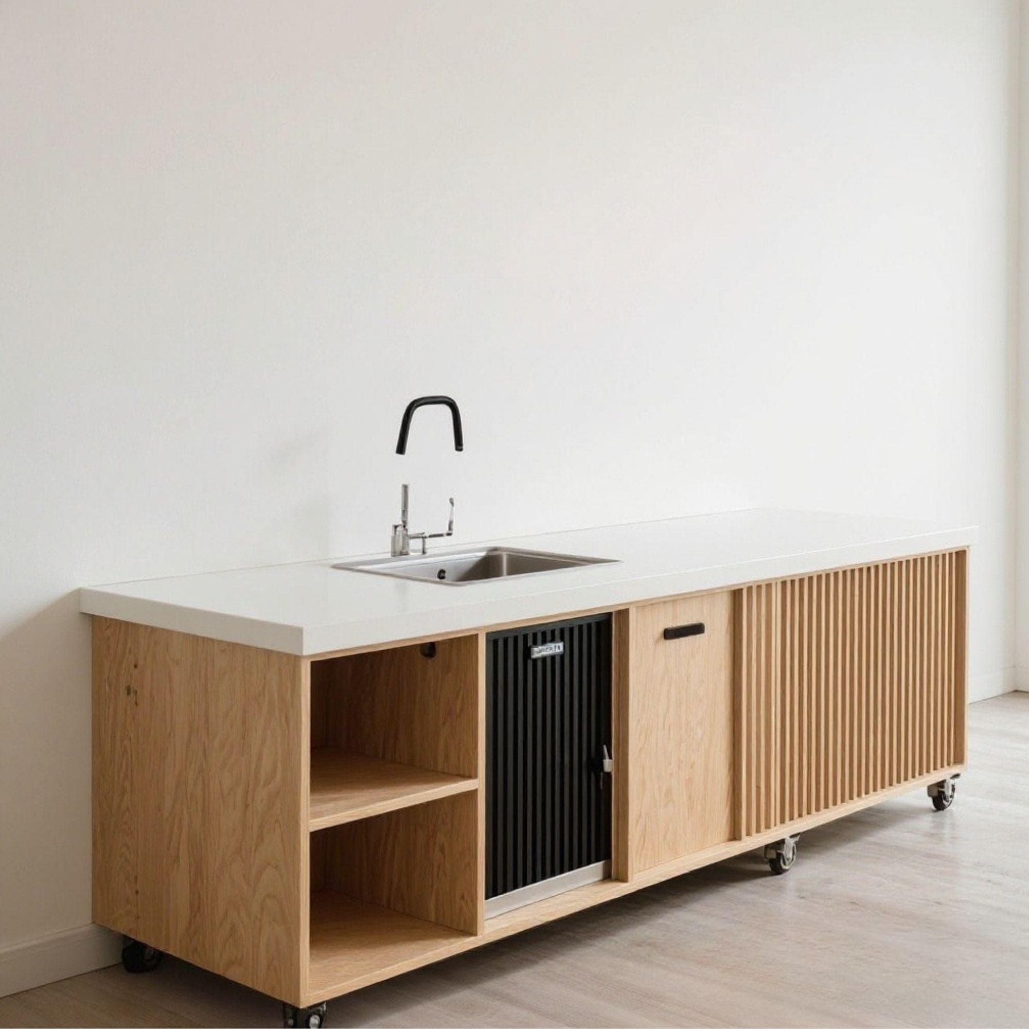 DIY Mobile Coffee Bar Plans with Ice Bin | Home Beverage Station (Digital PDF) - view 4