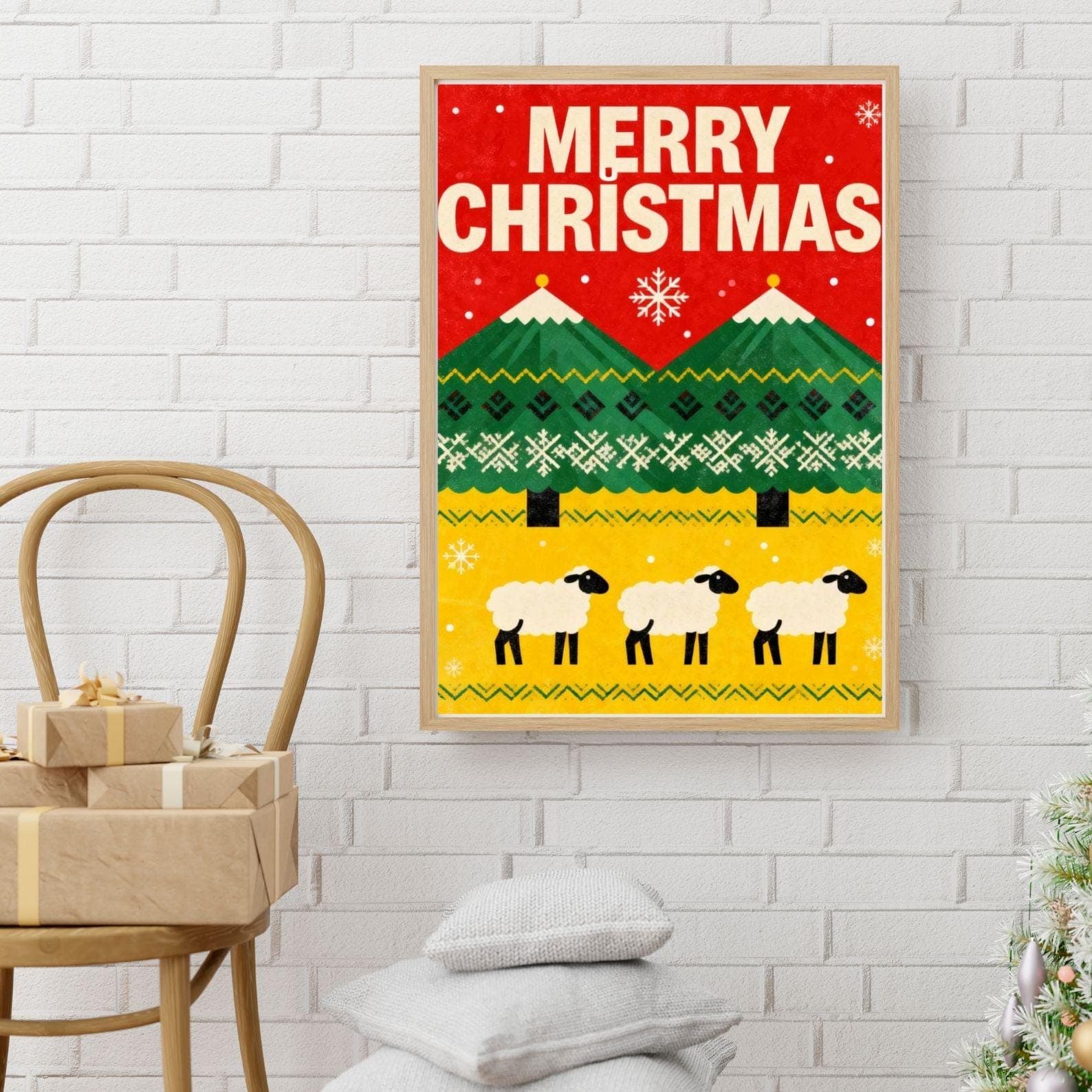 100+ Christmas Vintage Festive Prints Bundle: Bright Nursery Holiday Art (Digital Downloads) - view 9