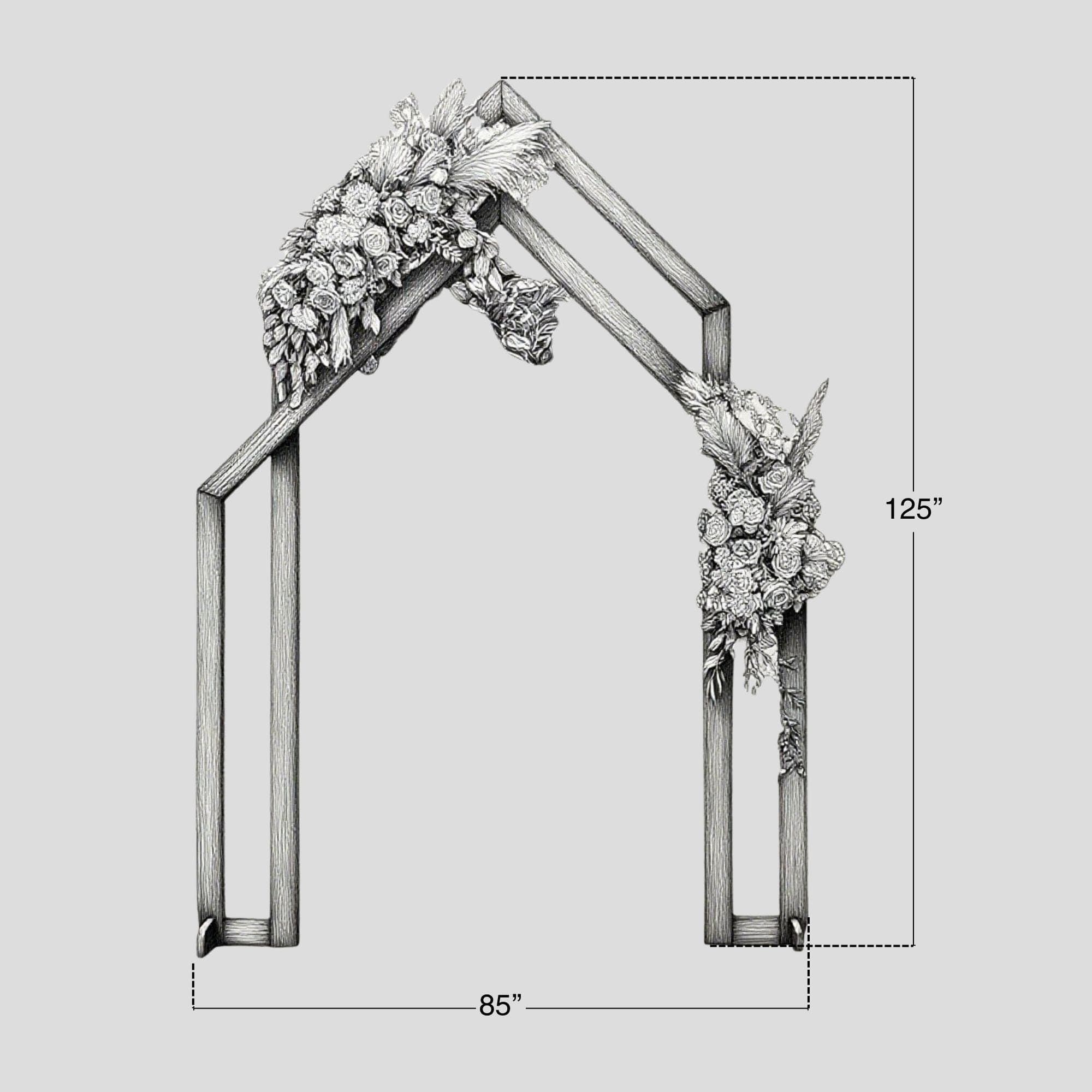 Double Wedding Arch Plans | Rustic Wooden Arbor DIY (PDF Download) - view 6