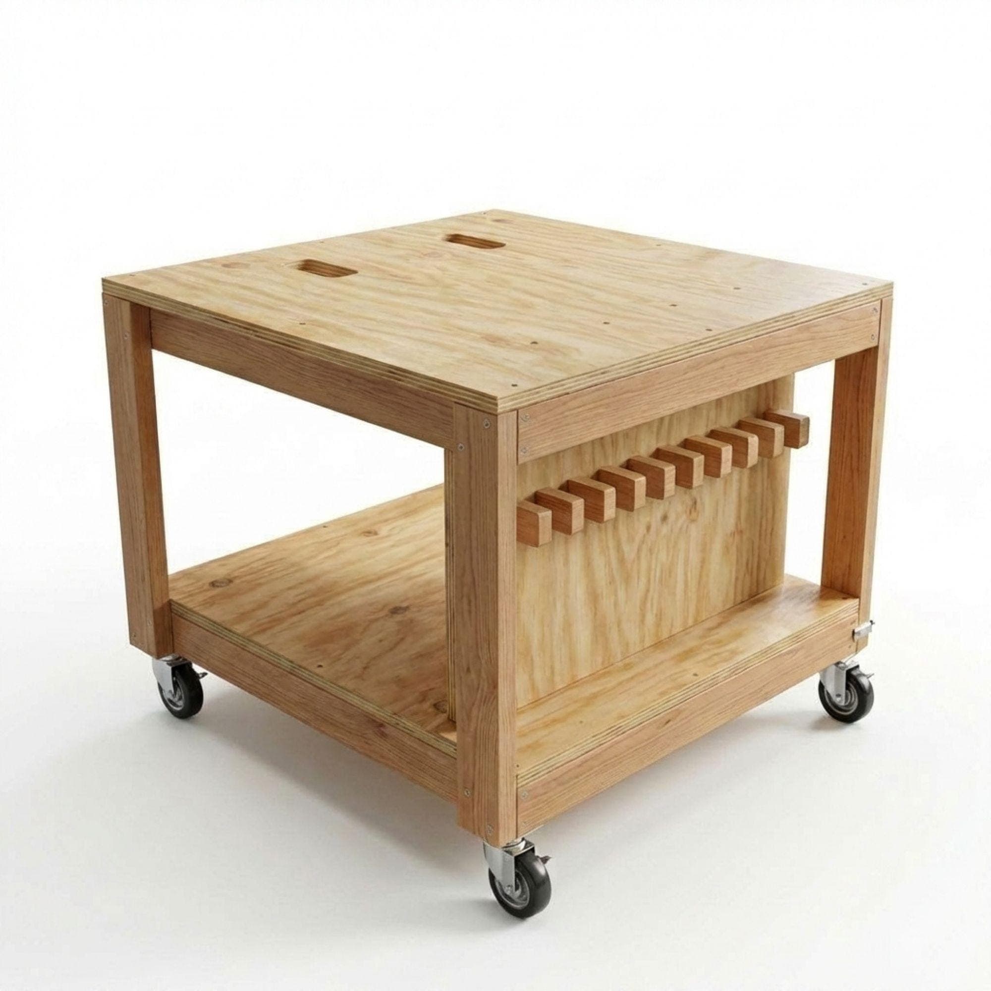 DIY Mobile Jigsaw Station Plans PDF | Rolling Workbench Tool Cart Blueprint | Woodworking Shop Cart | Portable Power Tool Stand - view 8