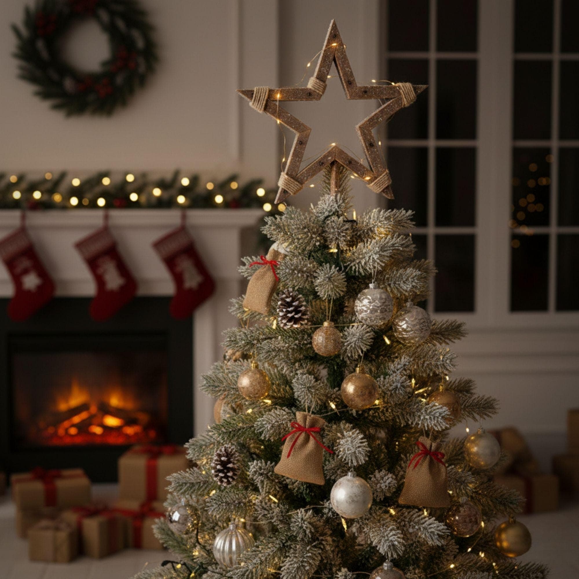 Rustic Christmas Star Plan: DIY Wooden Holiday Decor | Wooden Stars For Christmas Tree (PDF Download) - view 6