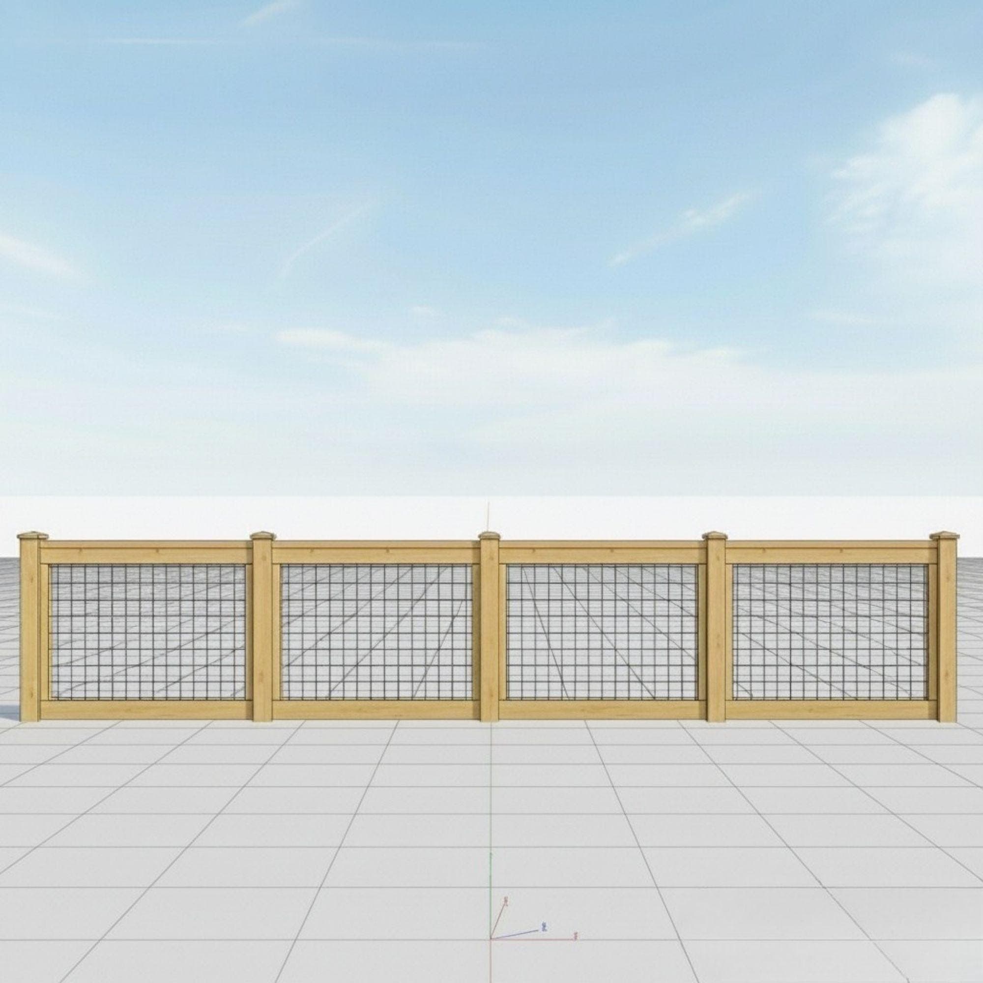 DIY Modern Wood & Metal Garden Fence Plan (PDF Download) - view 6