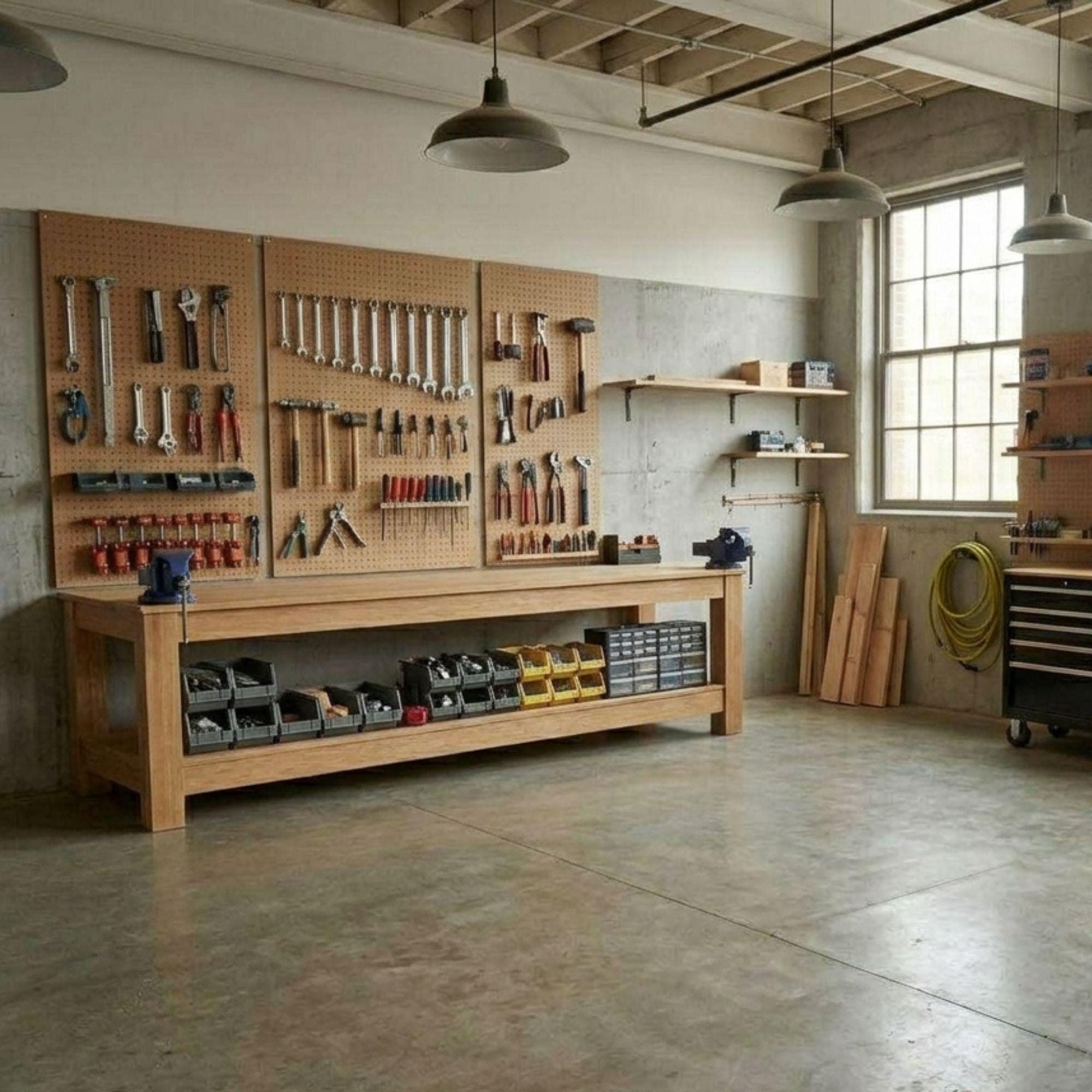 DIY Farmhouse Bench Plans | Entryway Shoe Storage Blueprint (PDF Download) - view 8