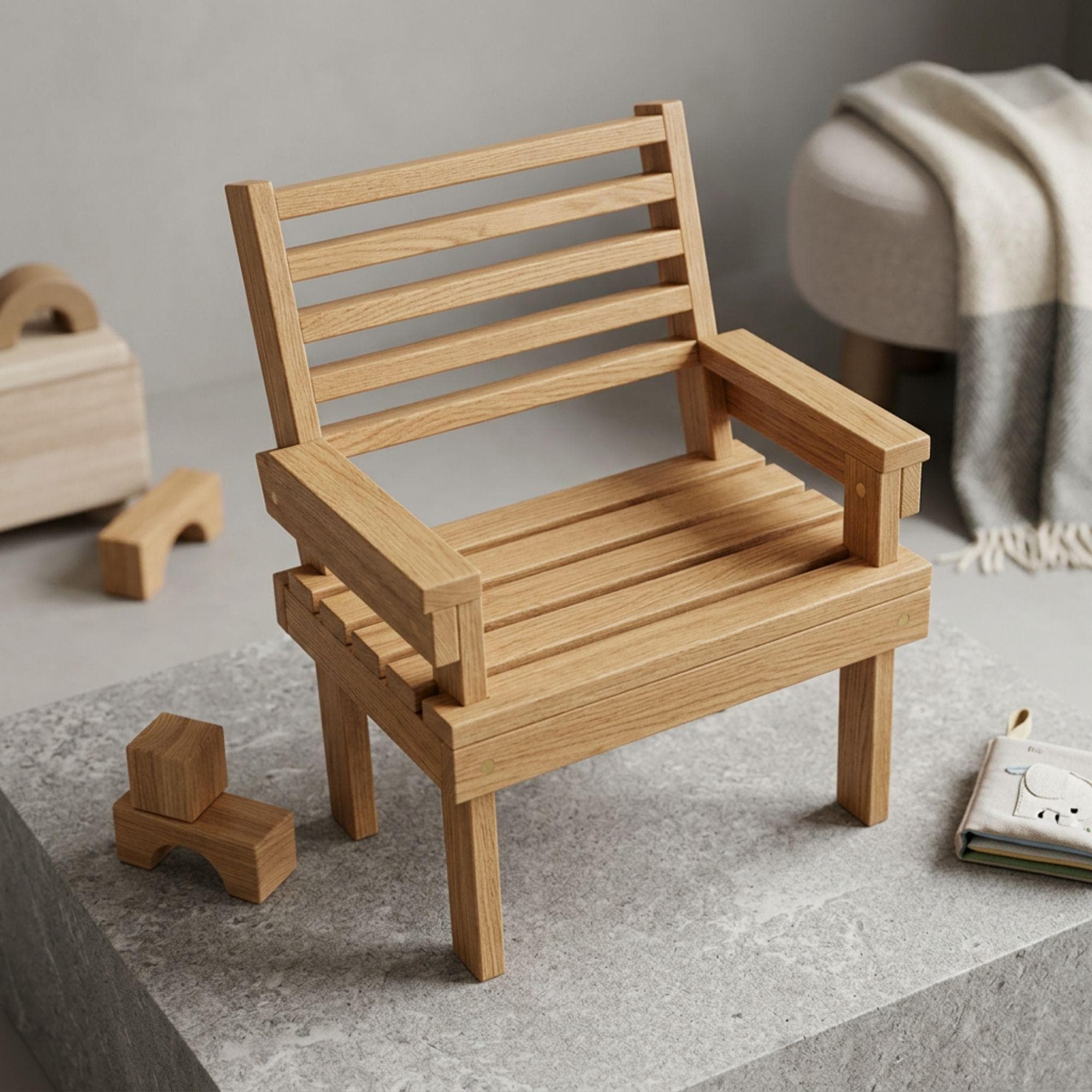 DIY Kids Wooden Chair Plans | Toddler Chair Plans PDF | Child Patio Chair Wood Plans | Wood Chair Template Printable - view 5