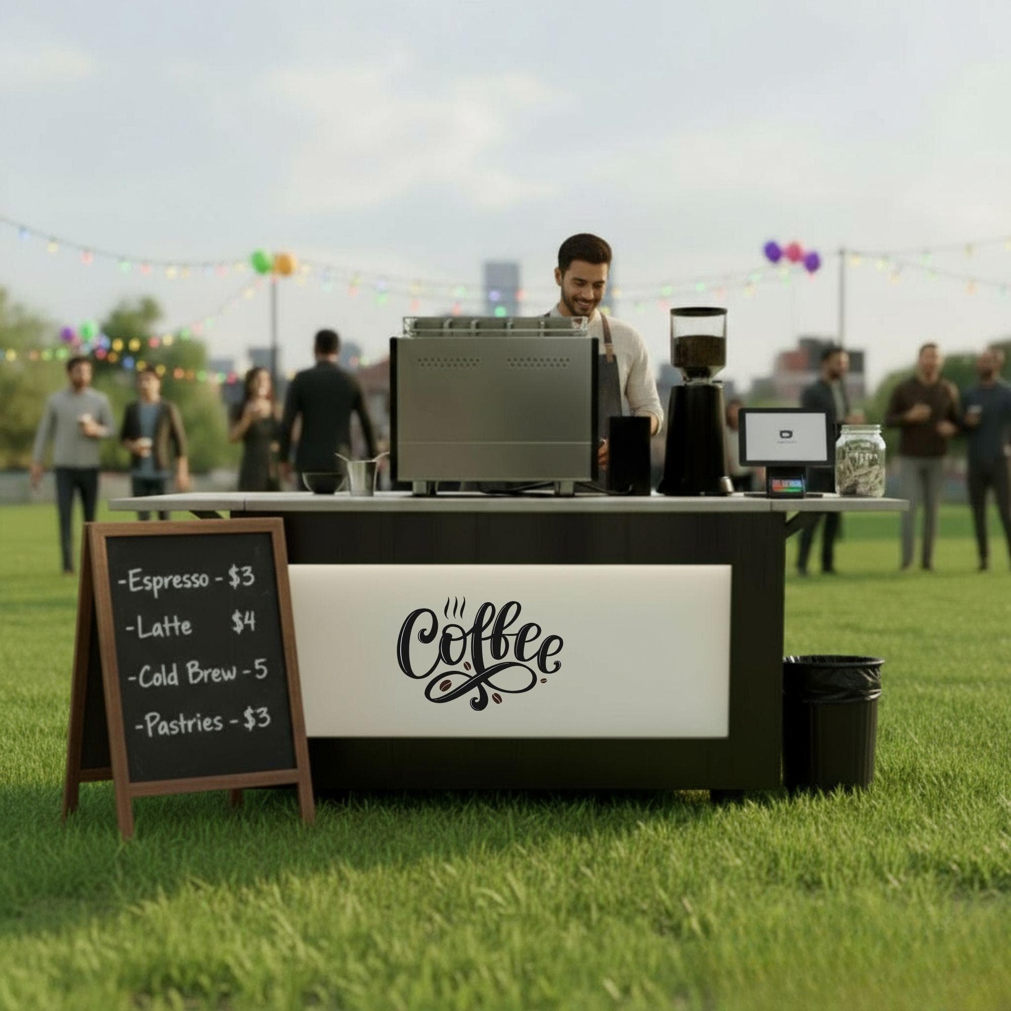 DIY Coffee Cart Plans | Collapsible Mobile Espresso Bar | Foldable Market Stall Blueprint | Portable Catering Cart Build | Digital PDF - view 2