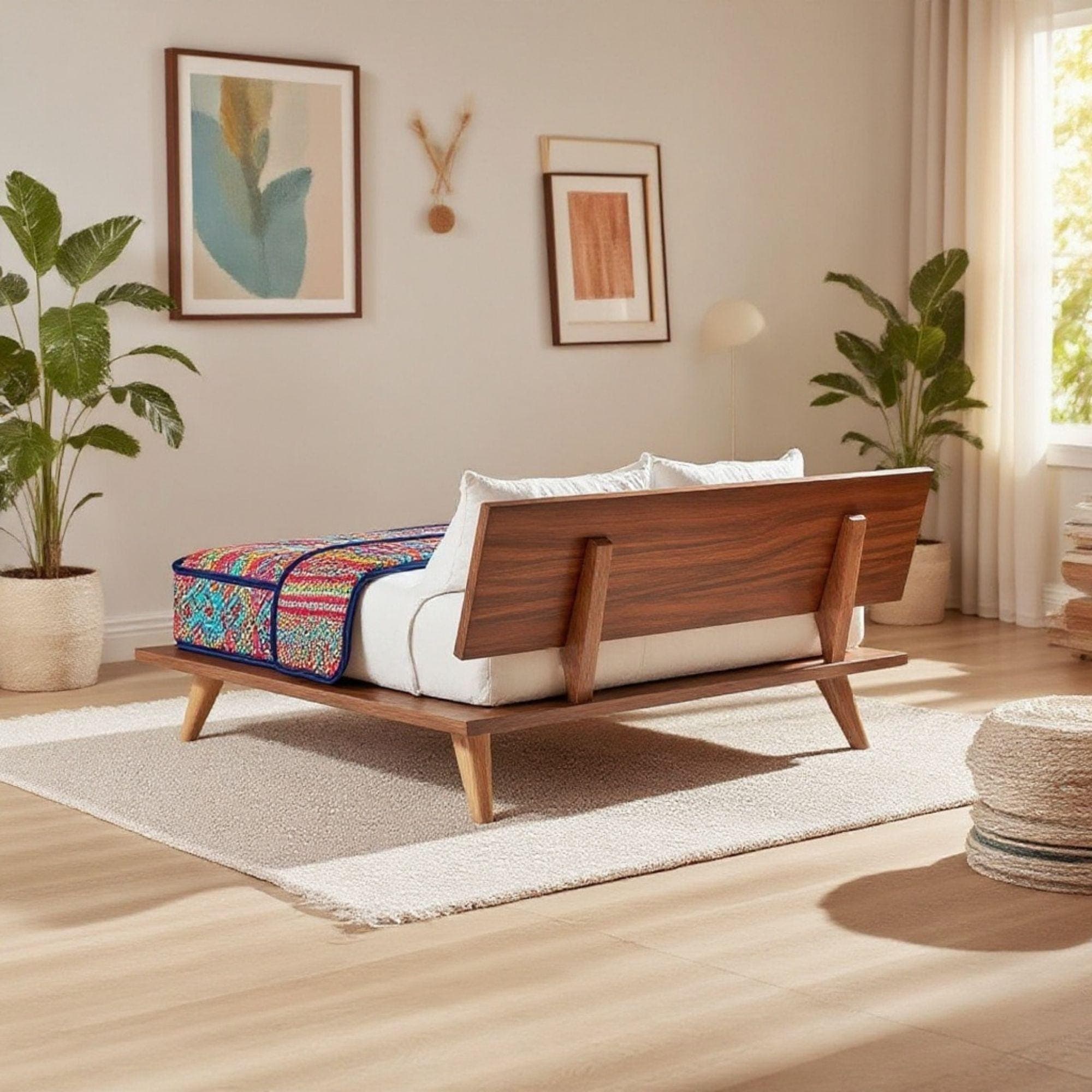 King Size Floating Bed Frame Plans | DIY Rustic Wood Design (PDF) - view 5