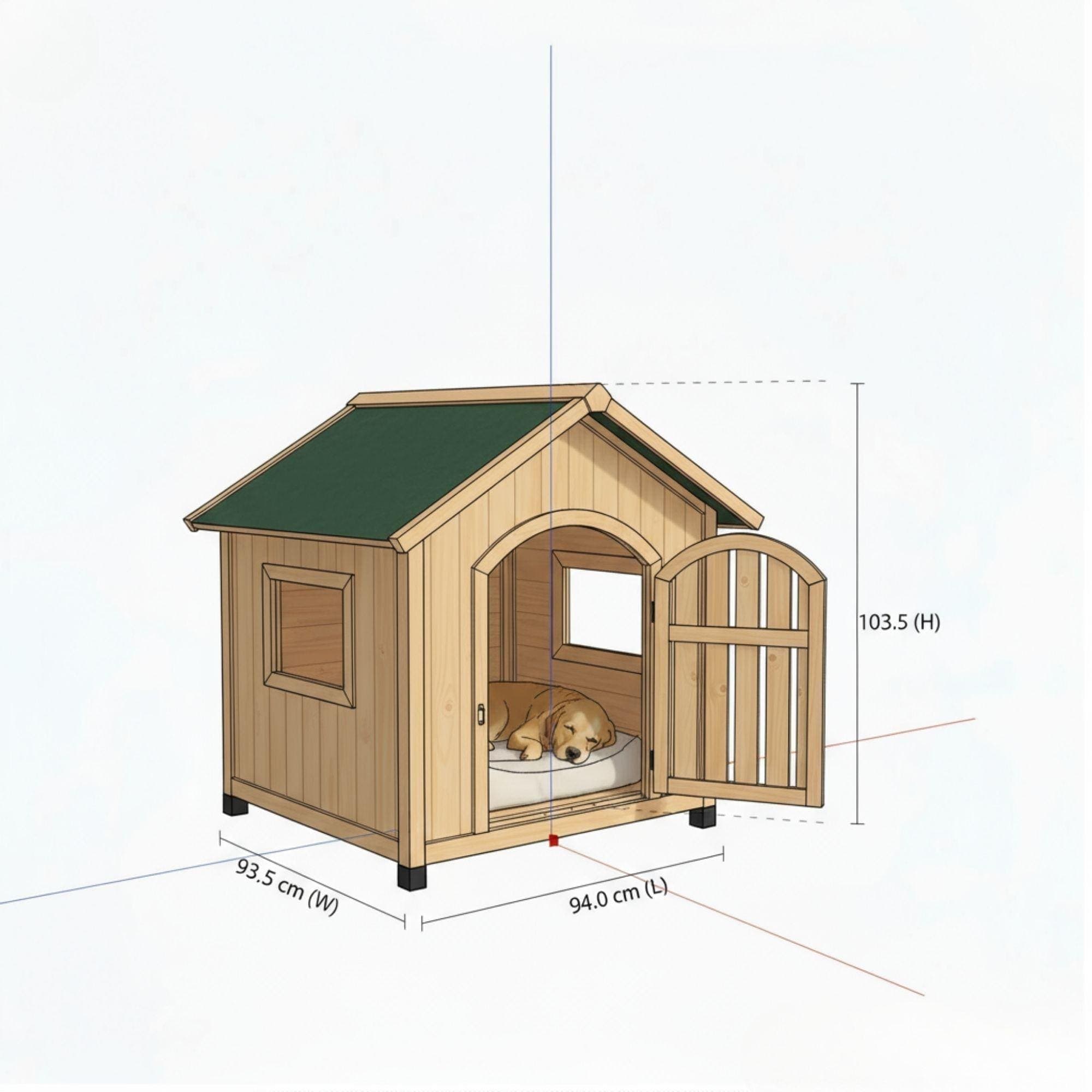 DIY Modern Dog House Plans: Insulated Cedar, Large Breed (Digital Download) - view 7