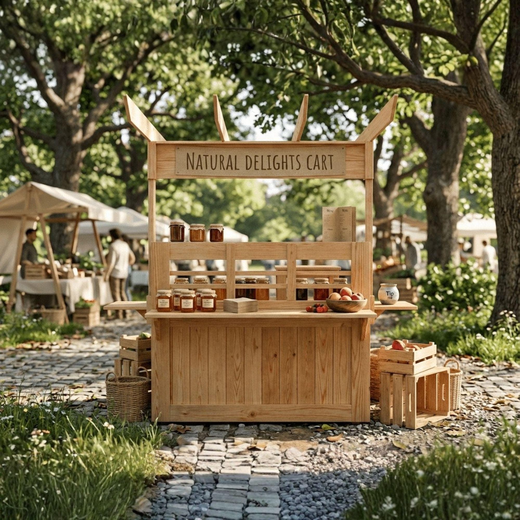 DIY Collapsible Food Cart Plan | Foldable Mobile Coffee Cart Plan | Charcuterie Cart Plan | Vendor Snack Stand Plan | Pancake & Dessert Cart - view 7