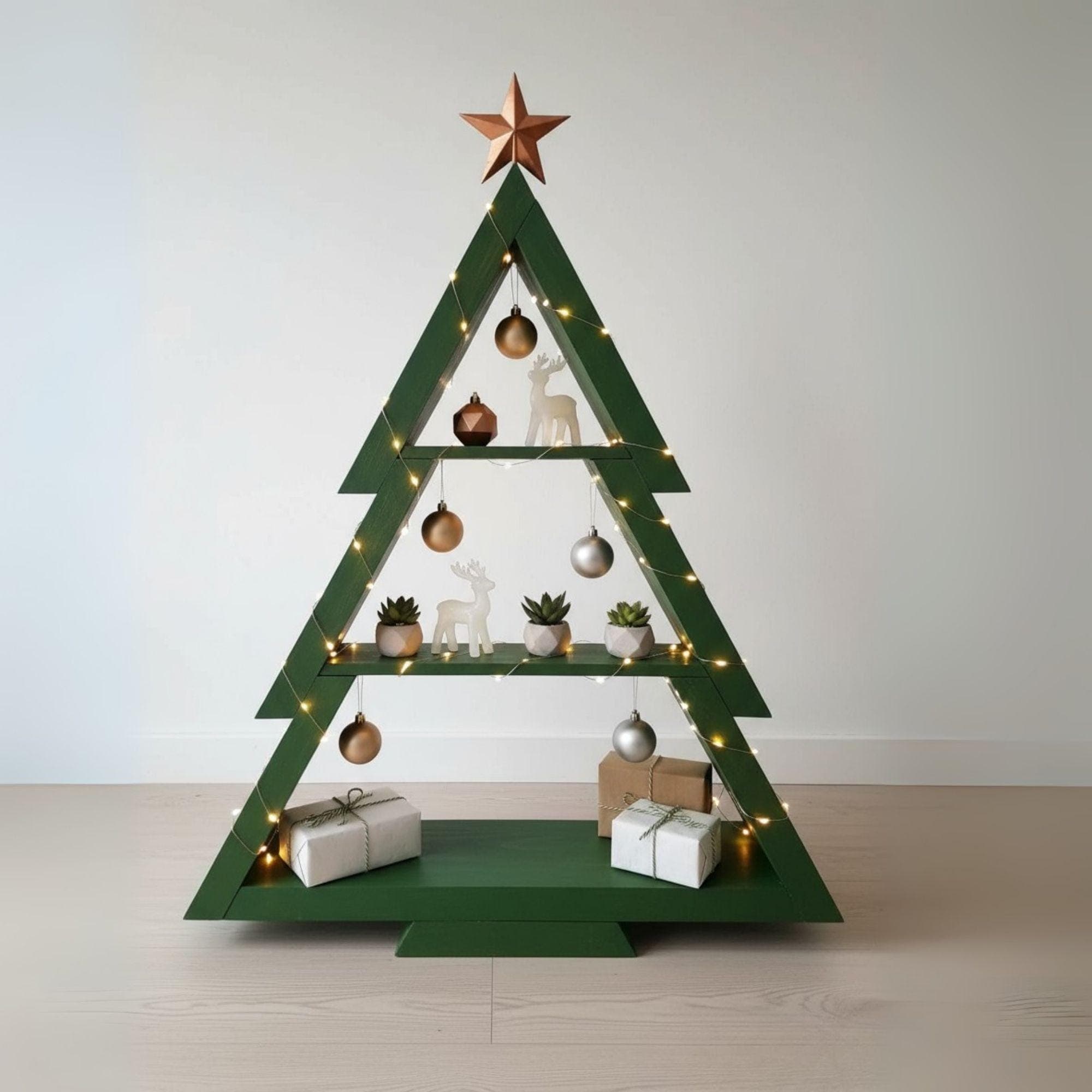 Wooden Christmas Tree Shelf Plans: Easy DIY Build (PDF Pattern) - view 4