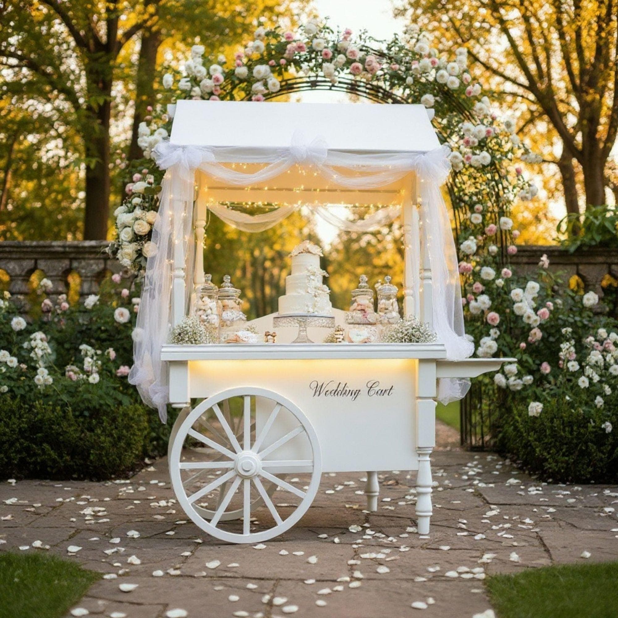 Candy Cart DIY Plan PDF | İce Cream Cart | Dessert Cart | Wedding Sweet Table Cart | Collapsible Wooden Sweet Bar for Sale, Party Treat Cart - view 4