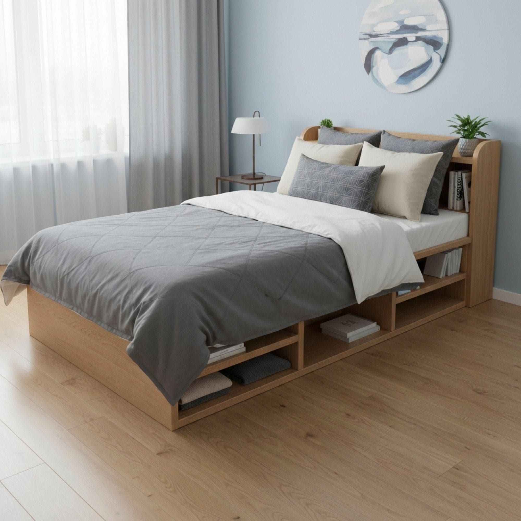 Single Bed Storage Plans | Minimalist Platform Woodworking (Digital Download) - view 6