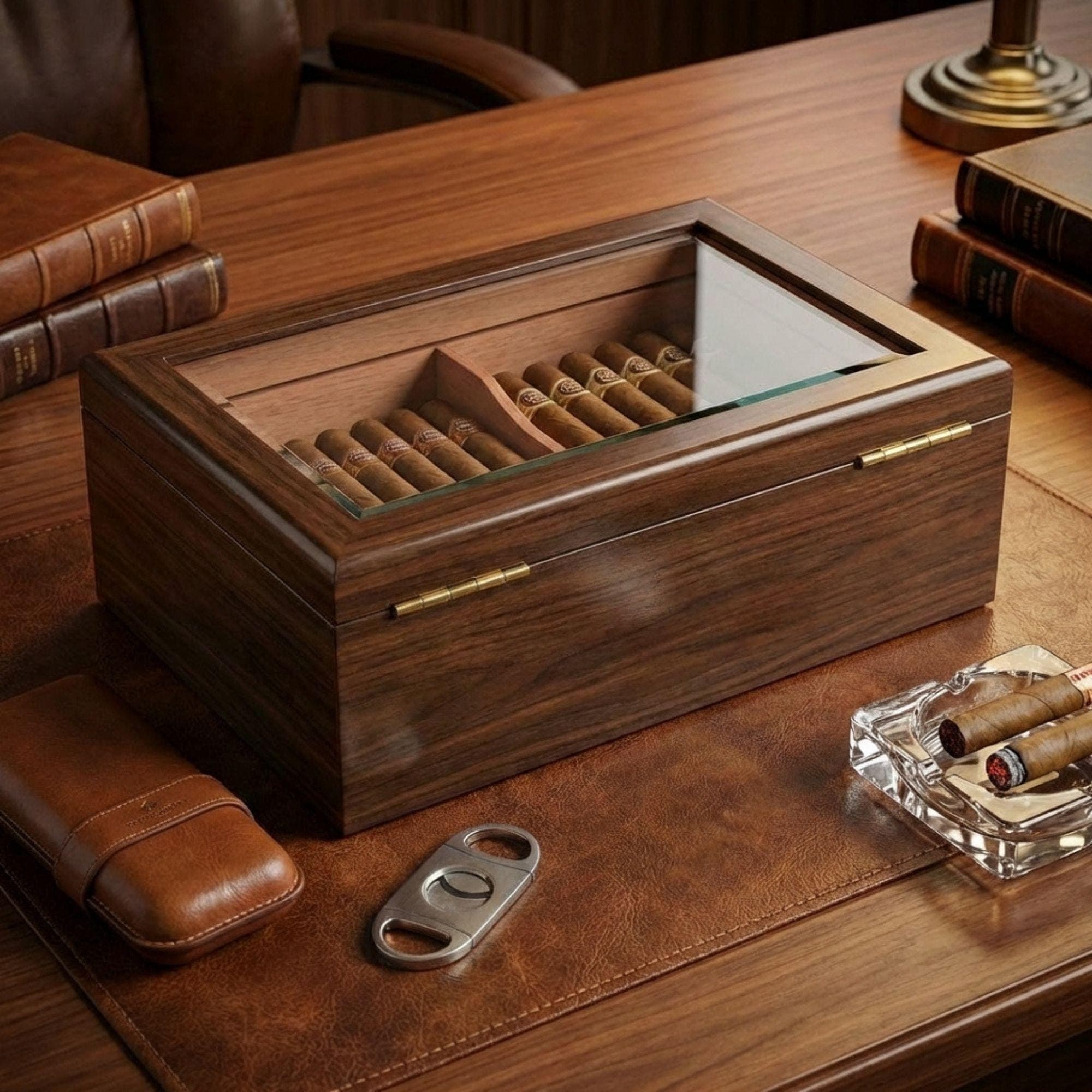 DIY Humidor Build Plans | Glass Top Cigar Box Blueprint | Humidor Pattern PDF | DIY Woodworking Gifts - view 5