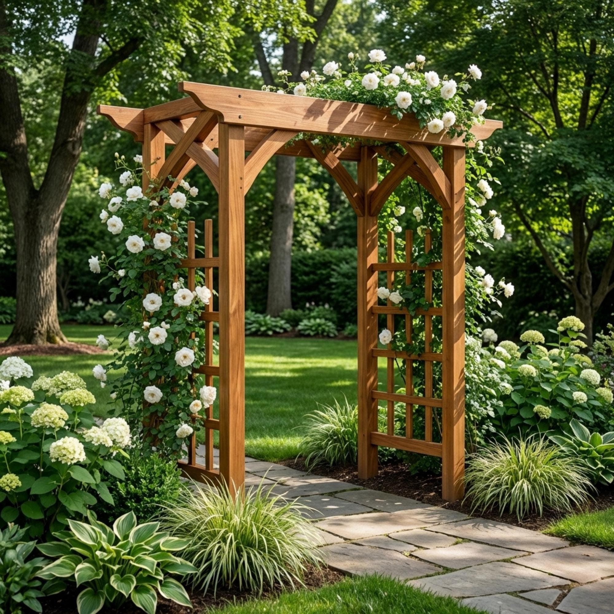 DIY Wedding Arbor Plans PDF | Wooden Arch Trellis Blueprint | Pergola Ceremony Backdrop | Detachable Outdoor Wedding Arch Woodworking - view 4