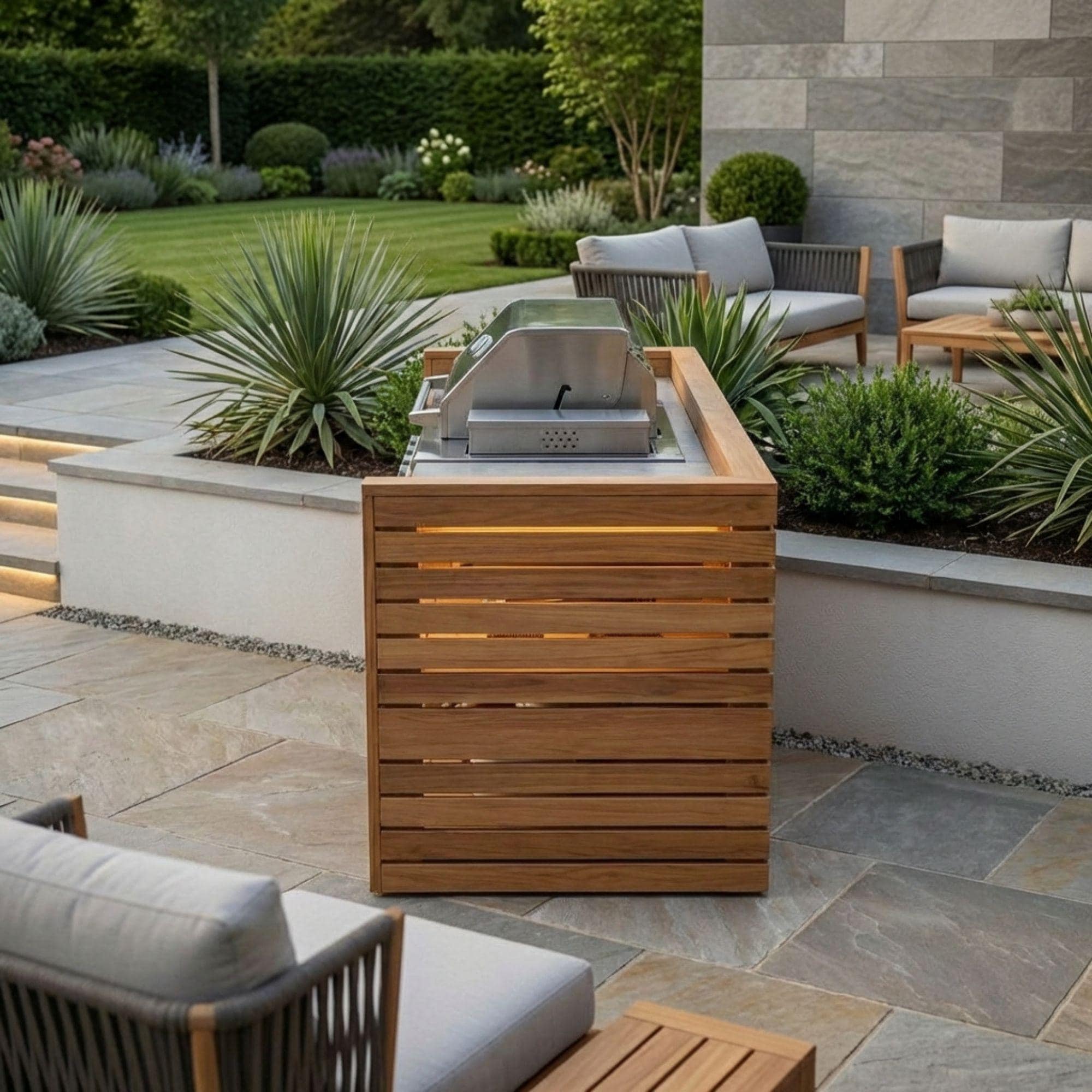 DIY Outdoor Grill Station Plans | BBQ Kitchen Cart Blueprint | Wooden Grill Table Build Guide - view 7
