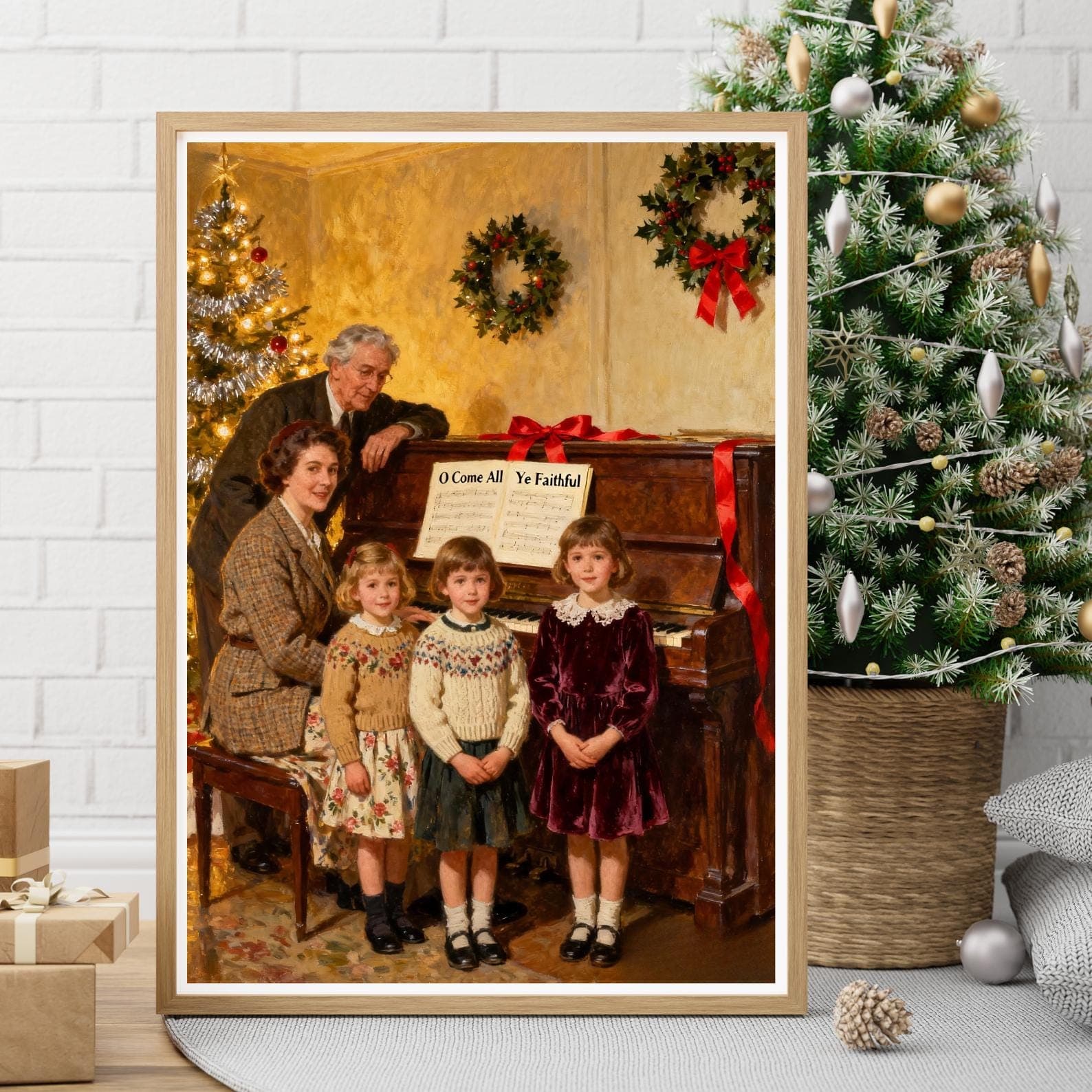 Vintage Christmas Prints Bundle | 100+ Holiday Digital Art (Download) - view 3