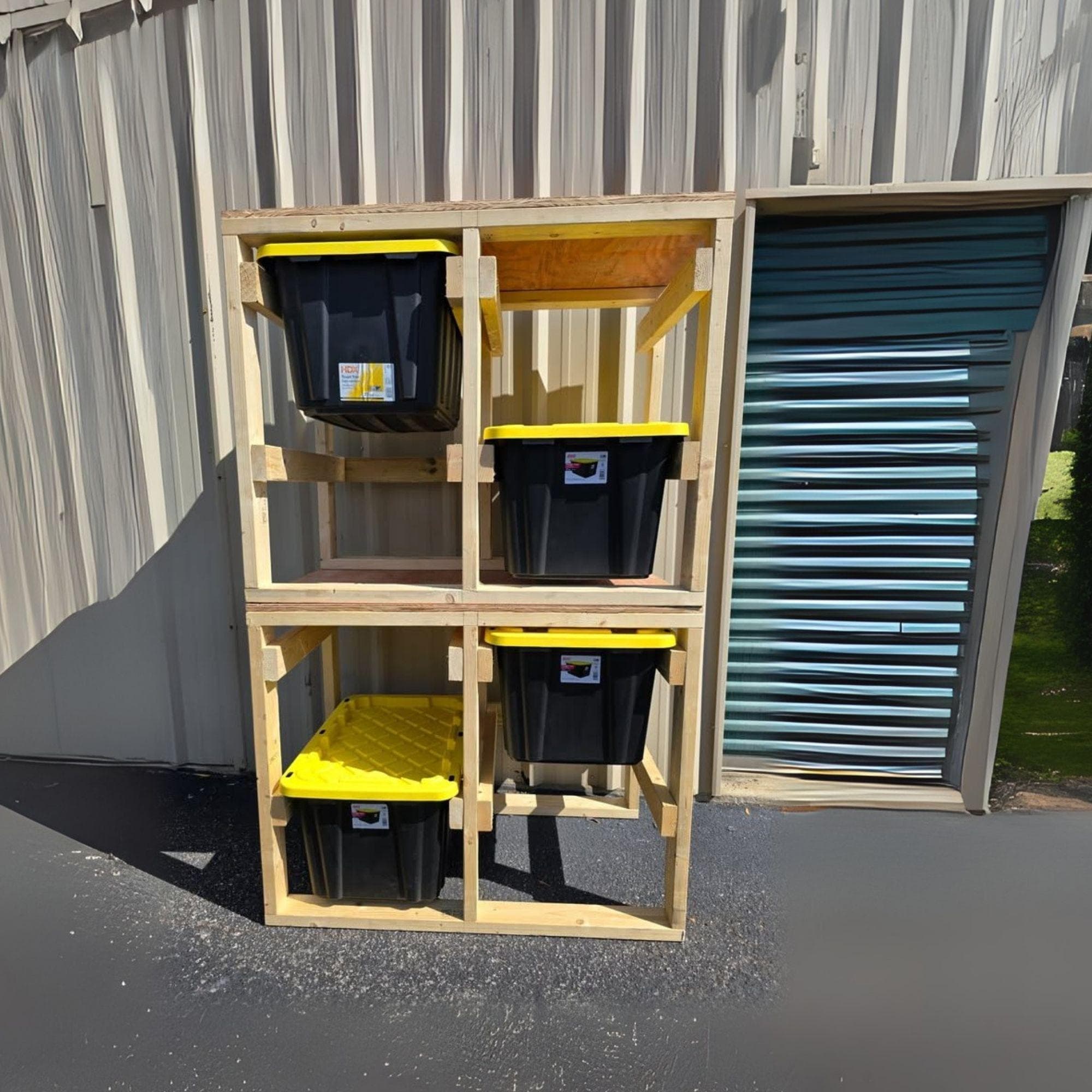 DIY 27-Gallon Tote Rack Plan 2x2 | Costco Totes (PDF Pattern) - view 2