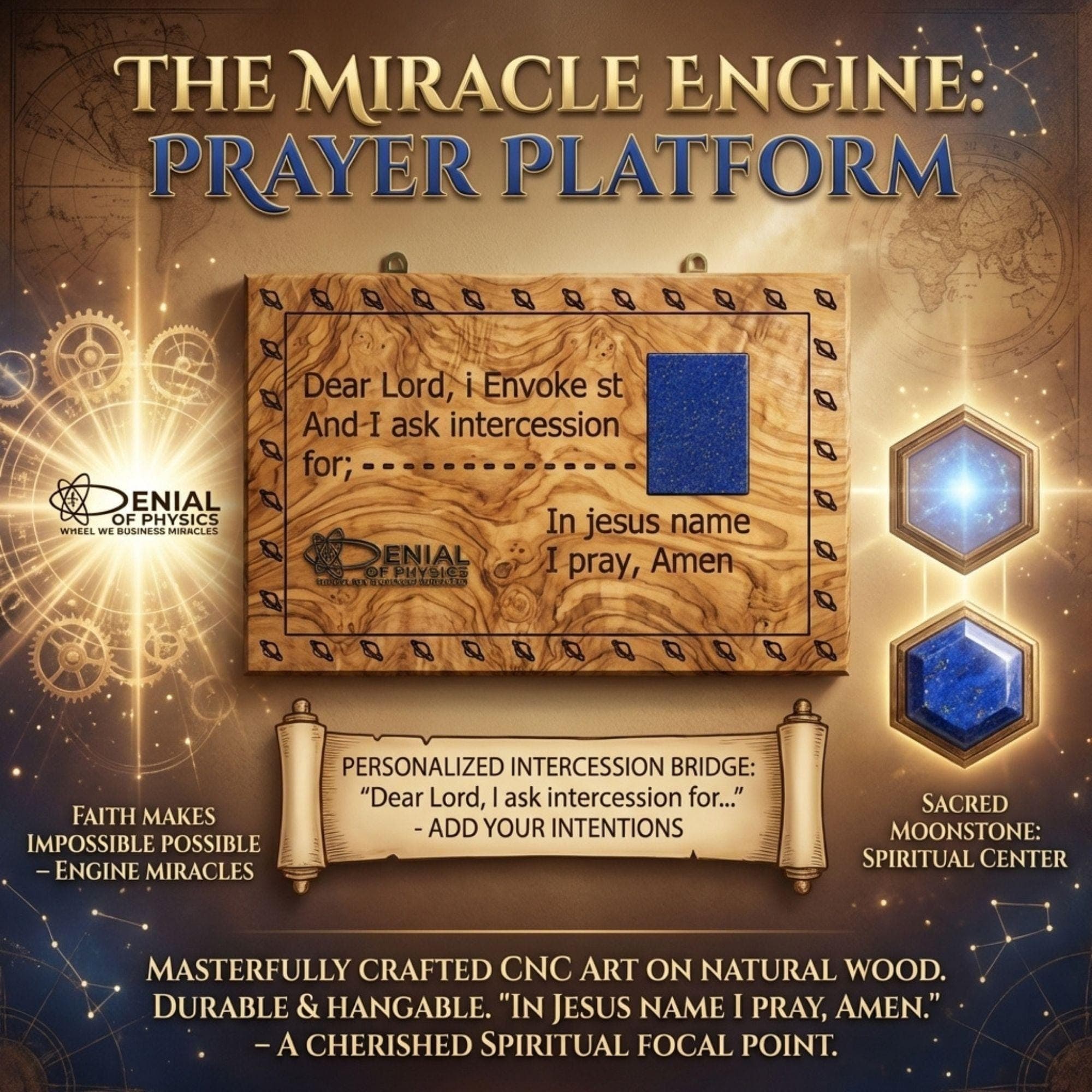 DIY Engraved Prayer Board Plans PDF | Wooden Intercession Plaque Blueprint | Religious Wall Art Build | Custom Prayer Platform Woodworking - view 3