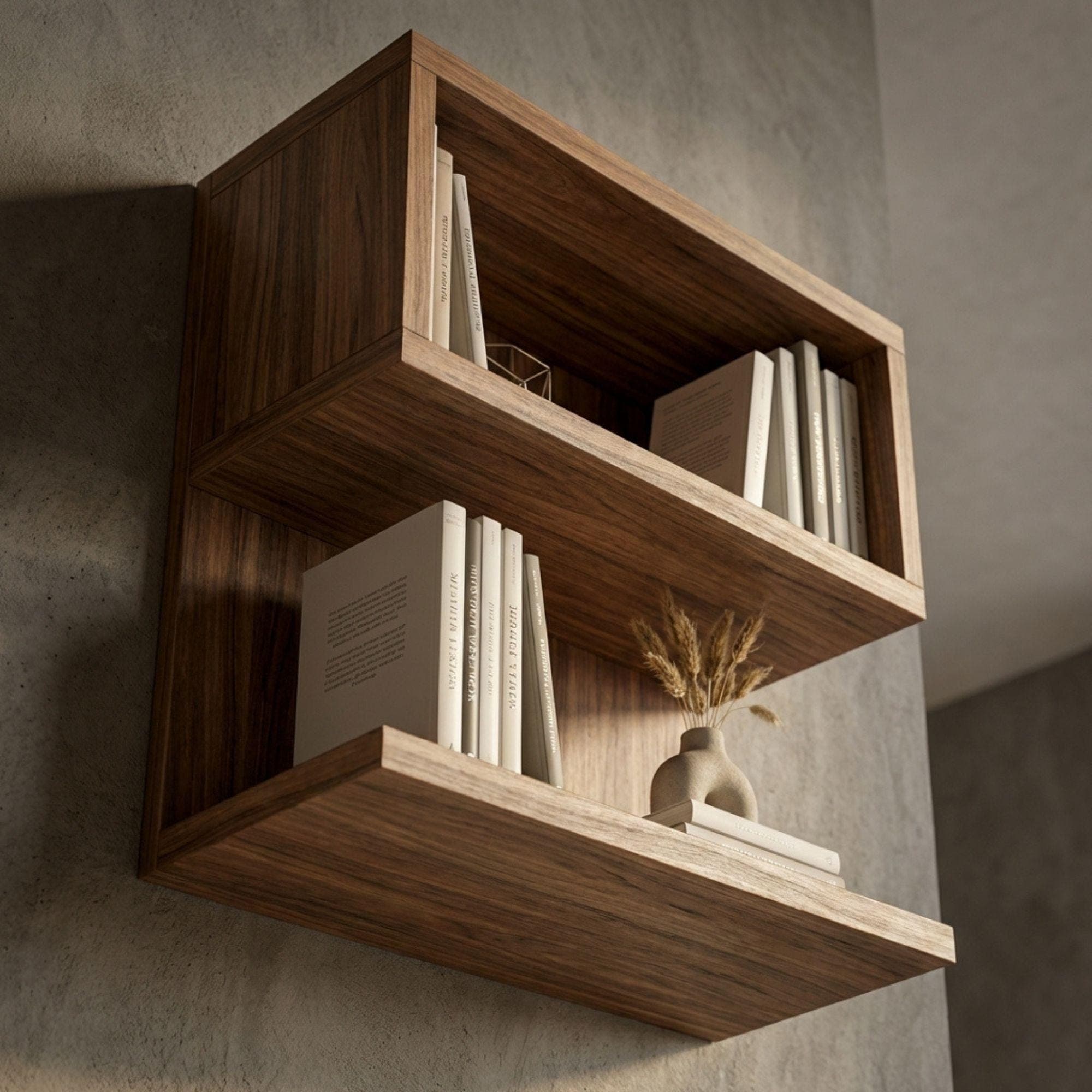 Modern S-Shaped Floating Shelf Plans, Woodworking Blueprints (Digital Download) - view 4