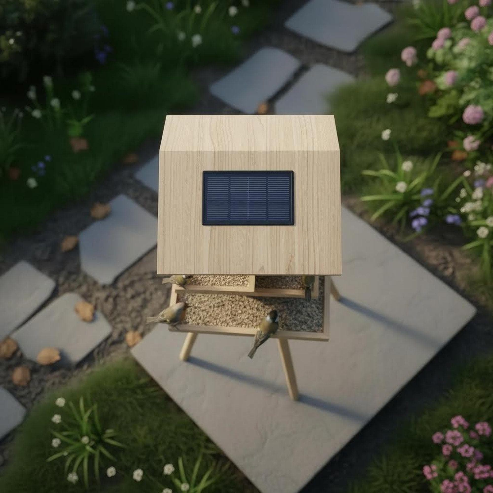 DIY Modern Bird Feeder Station Plans | Standing Tower Feeder Blueprint | Multi-Level Bird Hotel Architecture | Woodworking Project - view 3