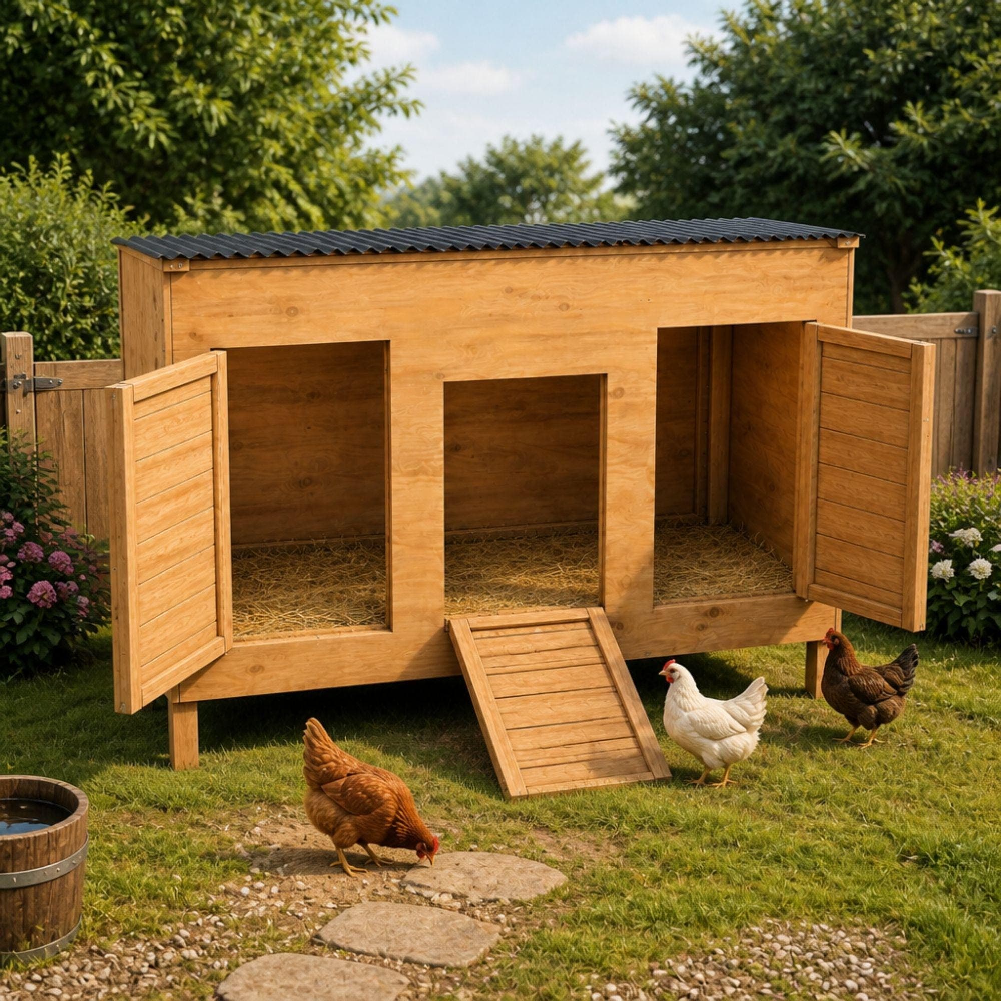 DIY Chicken and Duck Coop Plans PDF | 8x4 Modern Duck House | Lightweight Chicken Coop Build | Quail Cottage Blueprint | Kippenhok DIY - view 8