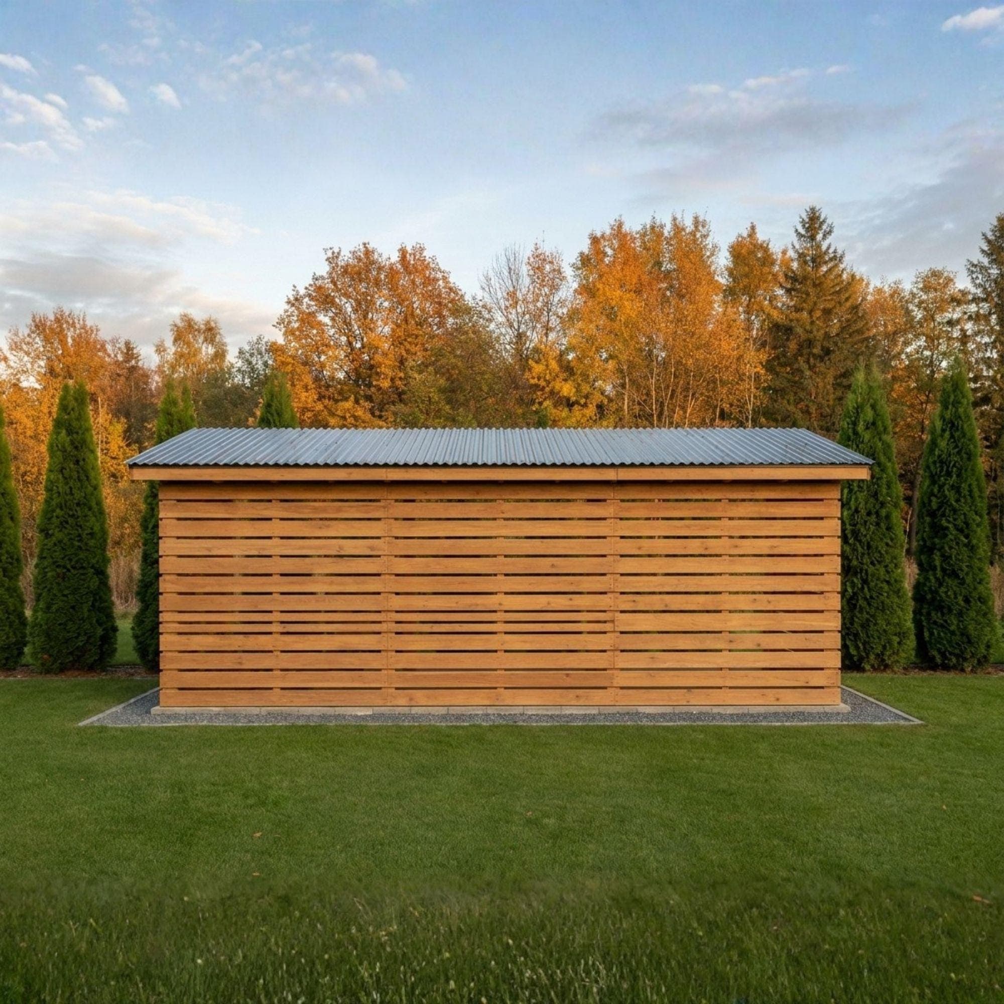 4x16 Firewood Shed DIY Plans PDF | 3 Cord Wood Storage Rack Blueprint | Large Dry Wood Shelter - view 6