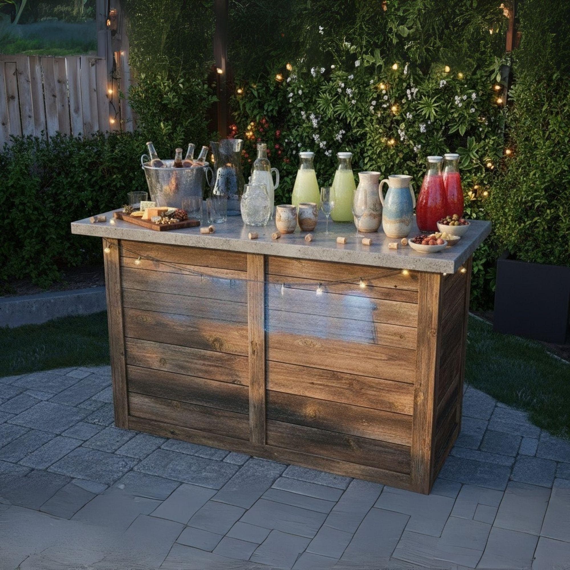 Portable Wooden Bar Plan: Collapsible DIY Event Bar Design - view 2