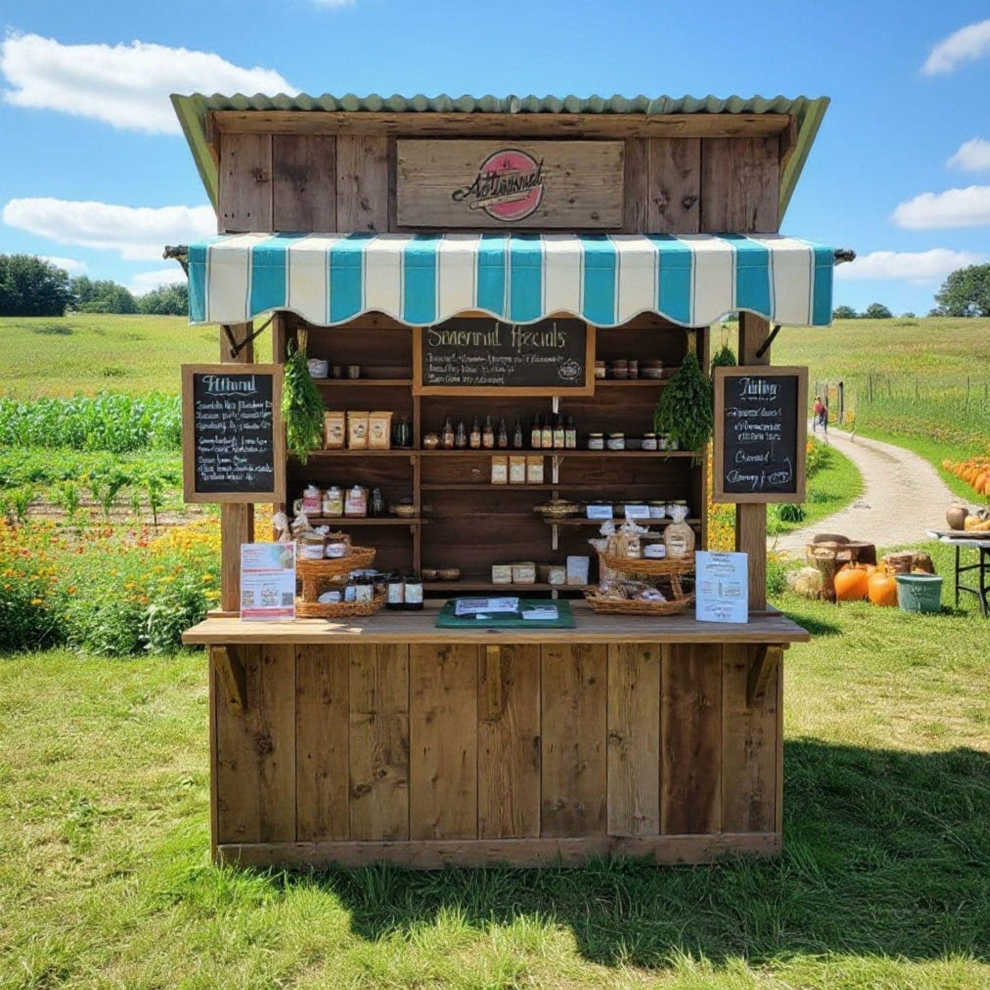 Farm Stand DIY Plans | Roadside Plant, Flower, Fruit Stand | Portable Egg, Vegetable Cart | Bakery, Sourdough Display | Farmer's Market - view 2