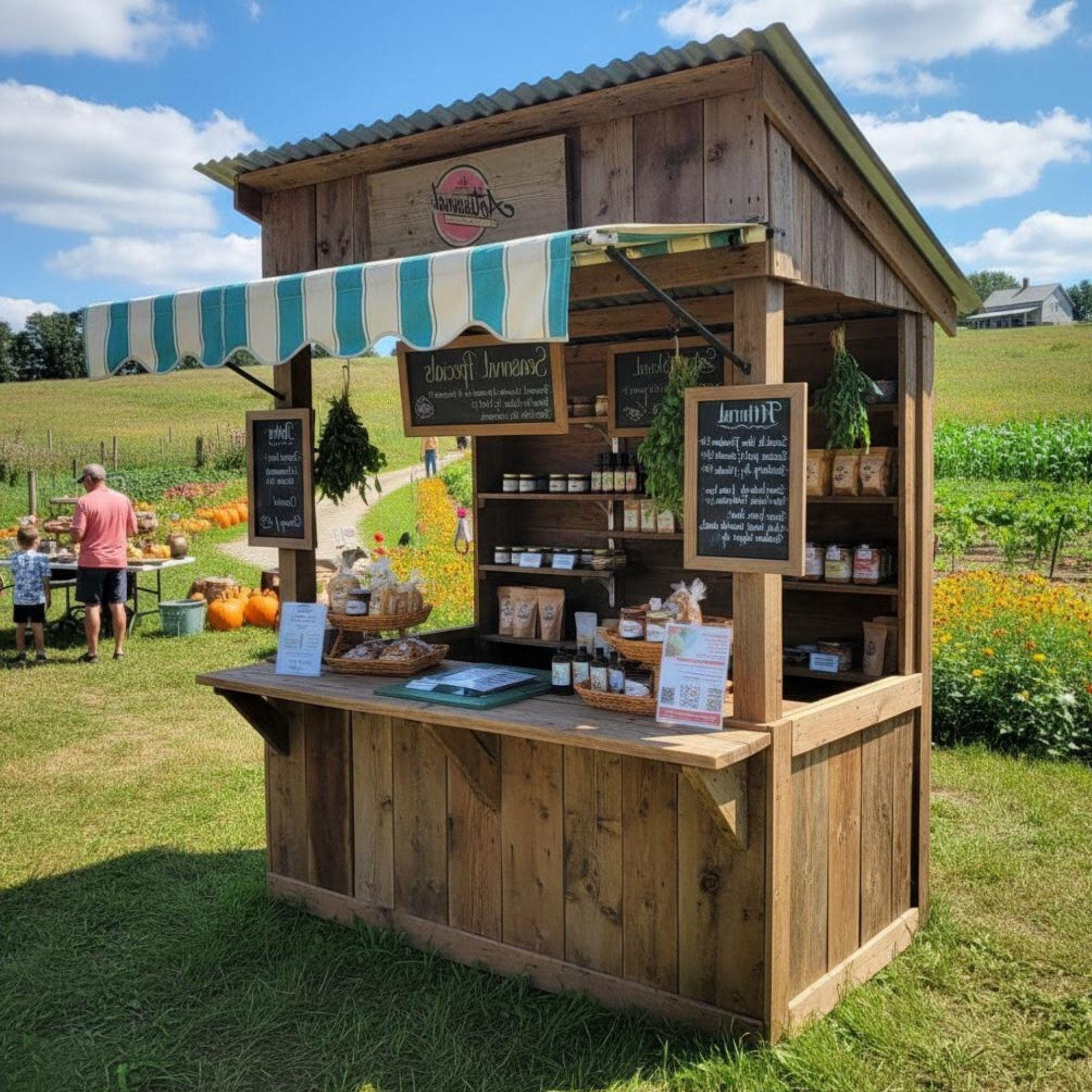 Farm Stand DIY Plans | Roadside Plant, Flower, Fruit Stand | Portable Egg, Vegetable Cart | Bakery, Sourdough Display | Farmer's Market - view 3