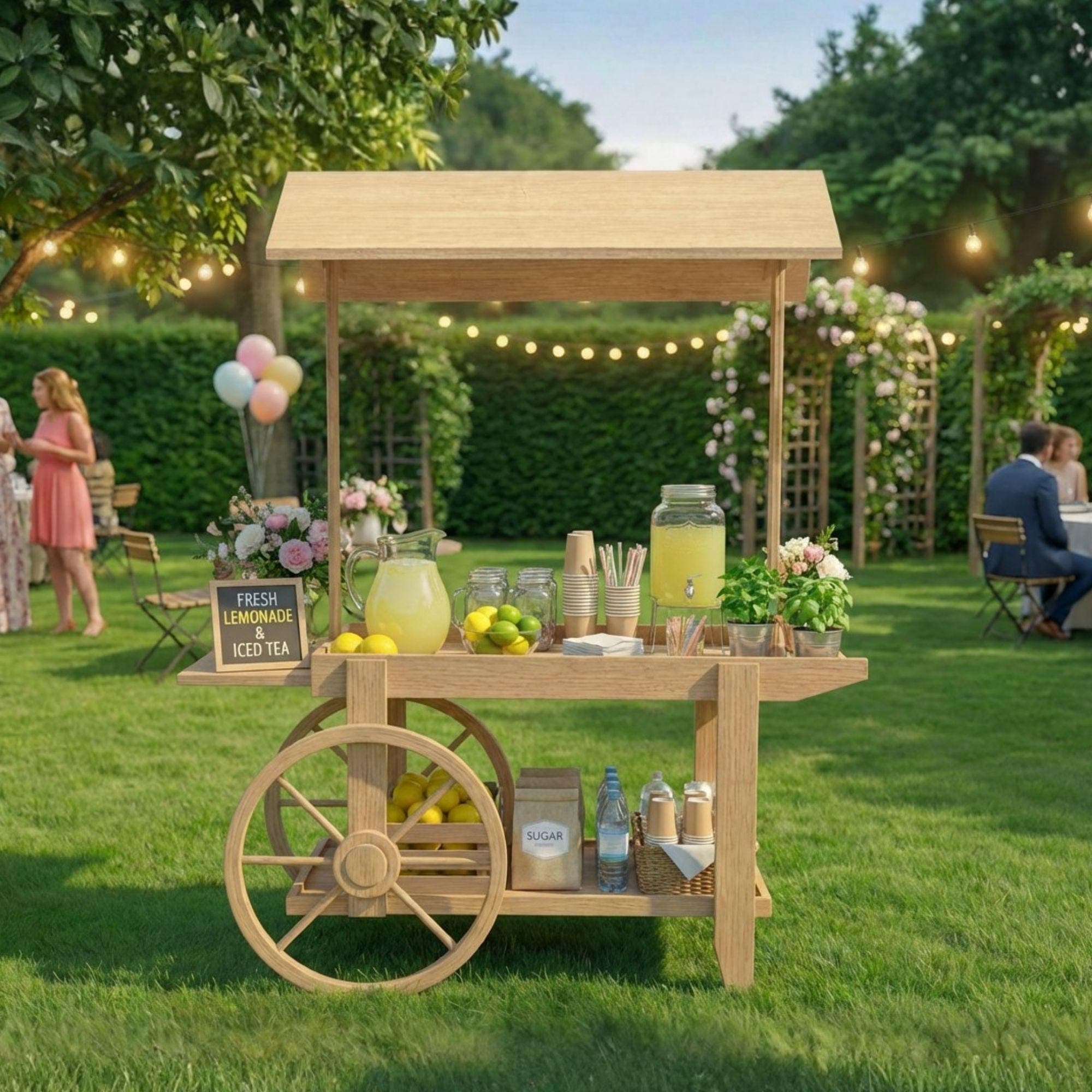 Wooden Market Cart DIY Plans | Collapsible Vendor Stall Blueprint (PDF Download) - view 2
