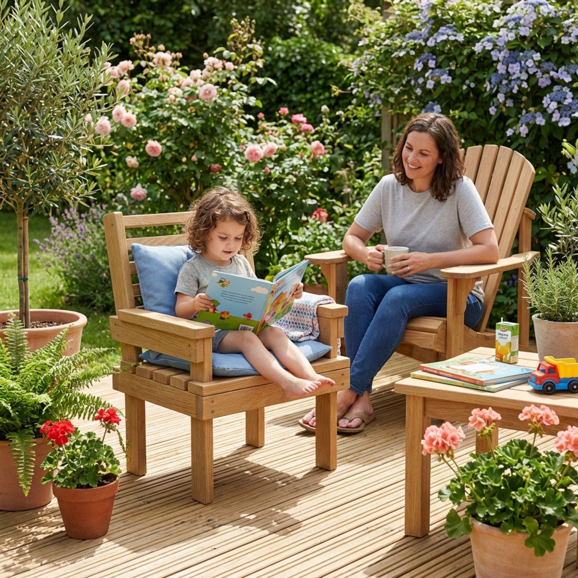 DIY Kids Wooden Chair Plans | Toddler Chair Plans PDF | Child Patio Chair Wood Plans | Wood Chair Template Printable - view 3
