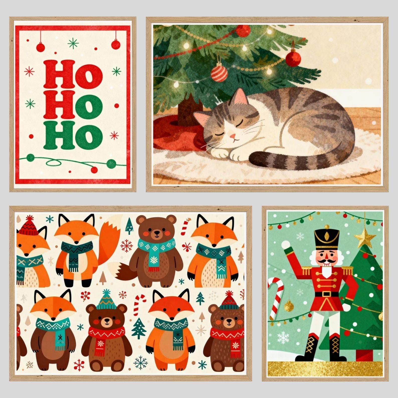 100+ Christmas Vintage Festive Prints Bundle: Bright Nursery Holiday Art (Digital Downloads) - view 8