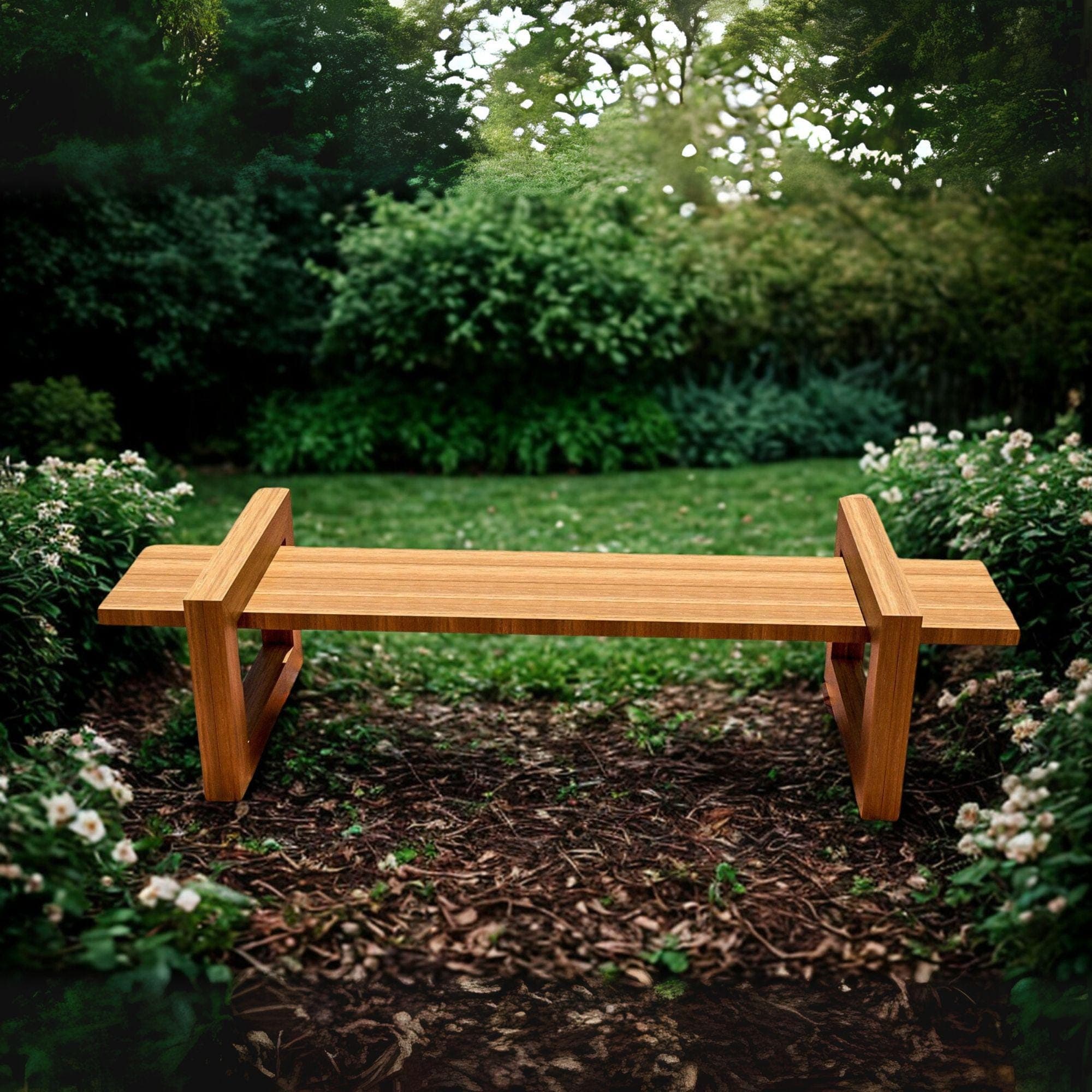 Simple Outdoor Bench Plans | DIY 2x4 Patio Furniture (PDF Download) - view 2