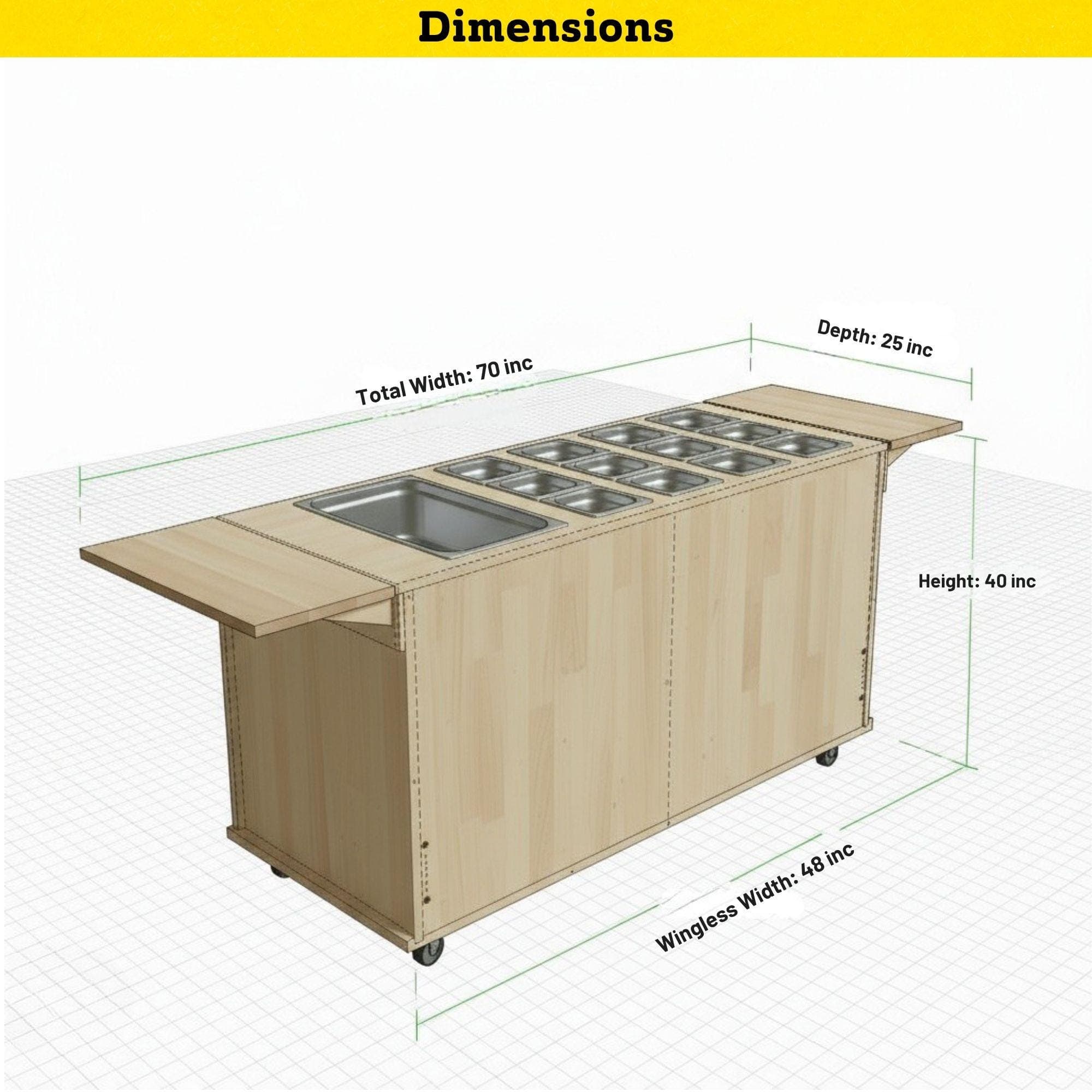DIY Mobile Serving Cart Plan – Charcuterie Bar, Coffee Station (PDF) - view 7